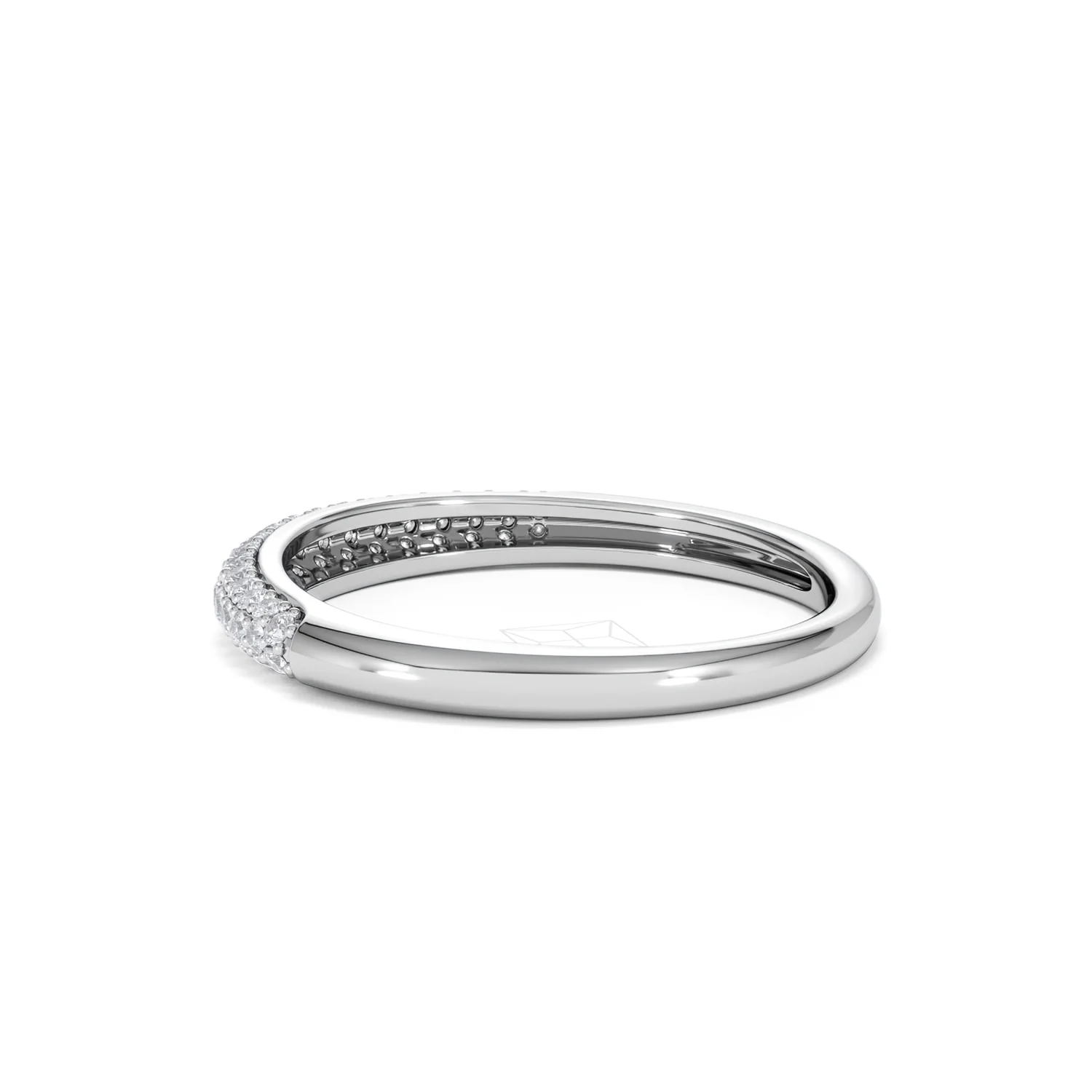 Lab Diamond Micro Pave Half Eternity Ring 0.30ct in 9k White Gold - Image 64