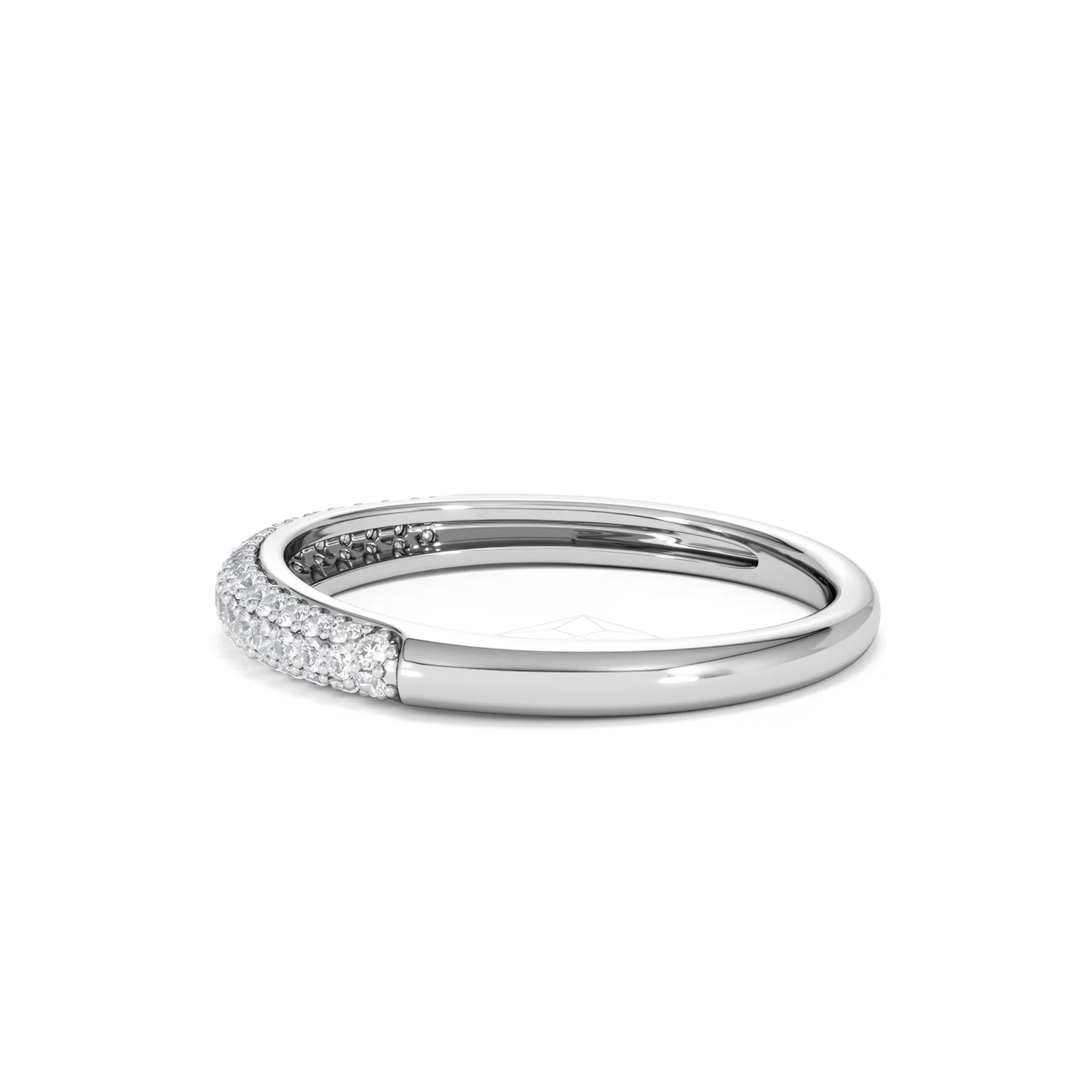 Lab Diamond Micro Pave Half Eternity Ring 0.30ct in 9k White Gold - Image 69