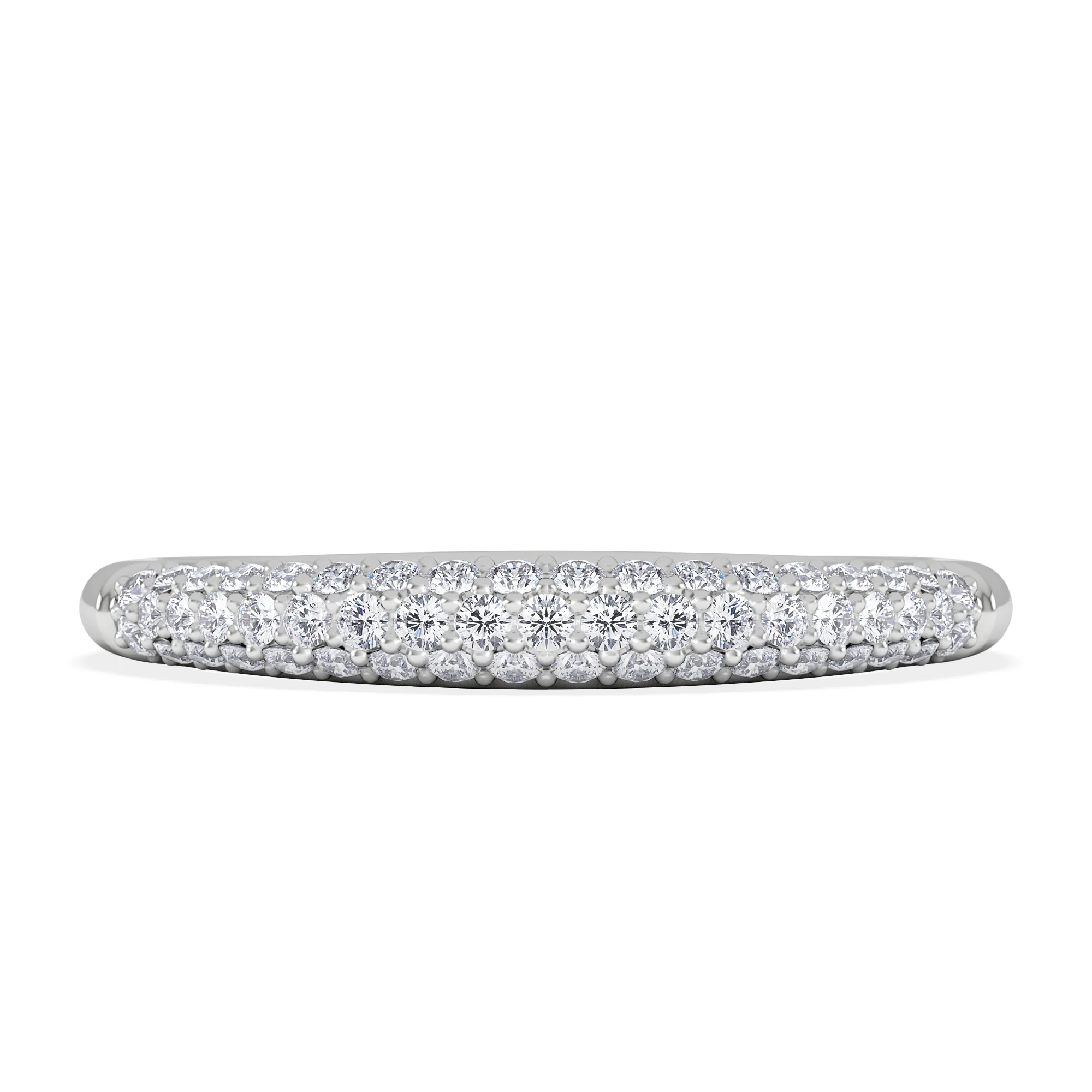 Lab Diamond Micro Pave Half Eternity Ring 0.30ct in 9k White Gold - Image 7