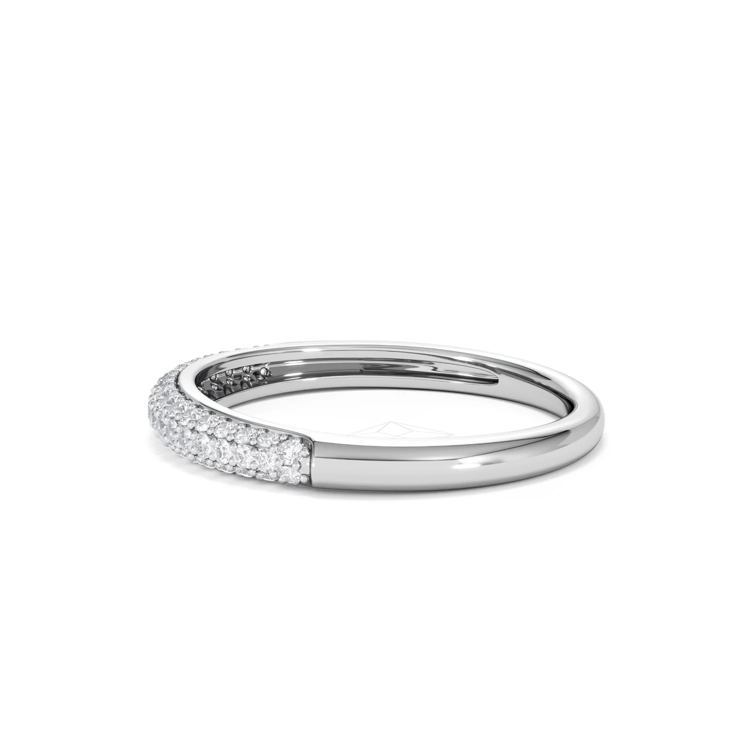 Lab Diamond Micro Pave Half Eternity Ring 0.30ct in 9k White Gold - Image 71