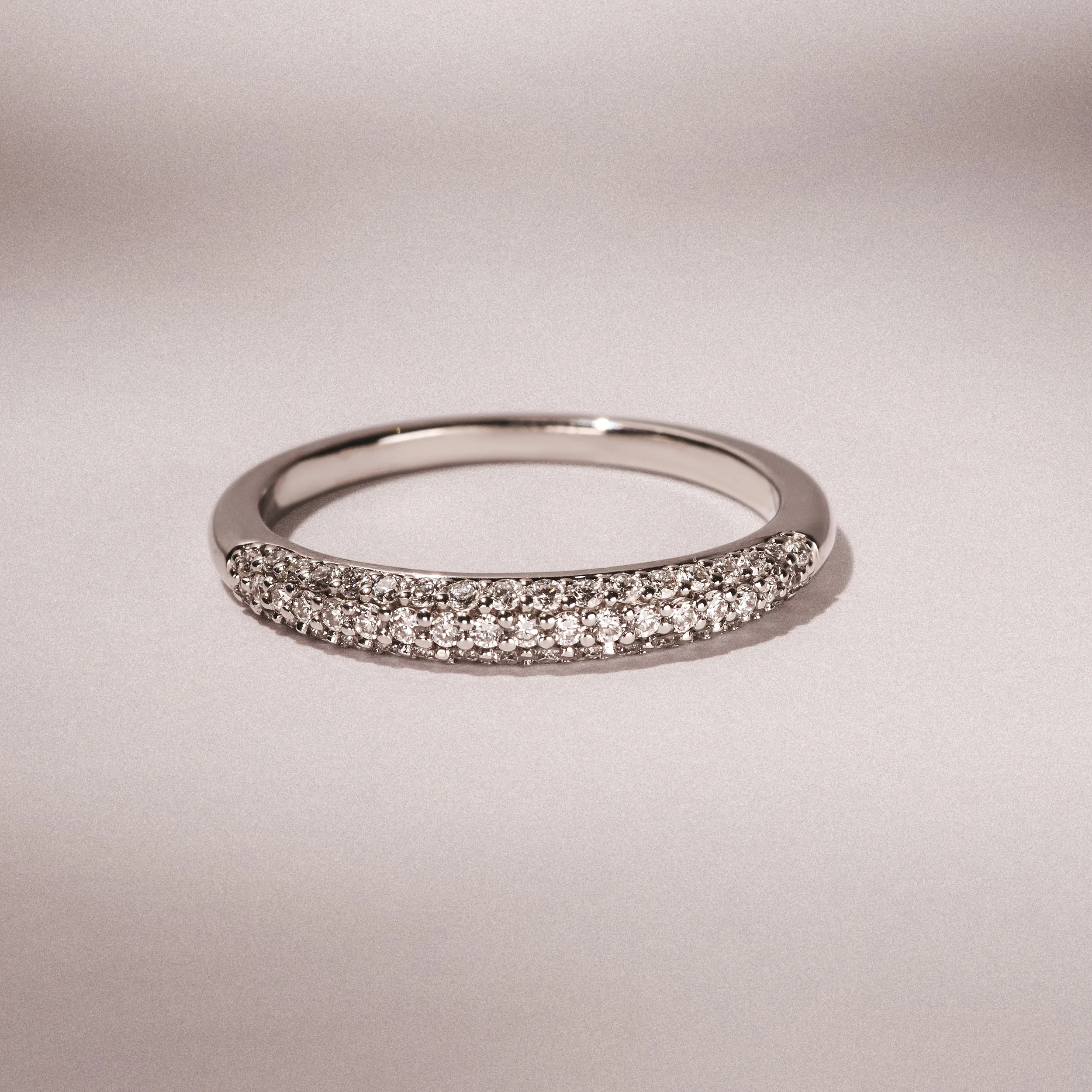Lab Diamond Micro Pave Half Eternity Ring 0.30ct in 9k White Gold - Image 8