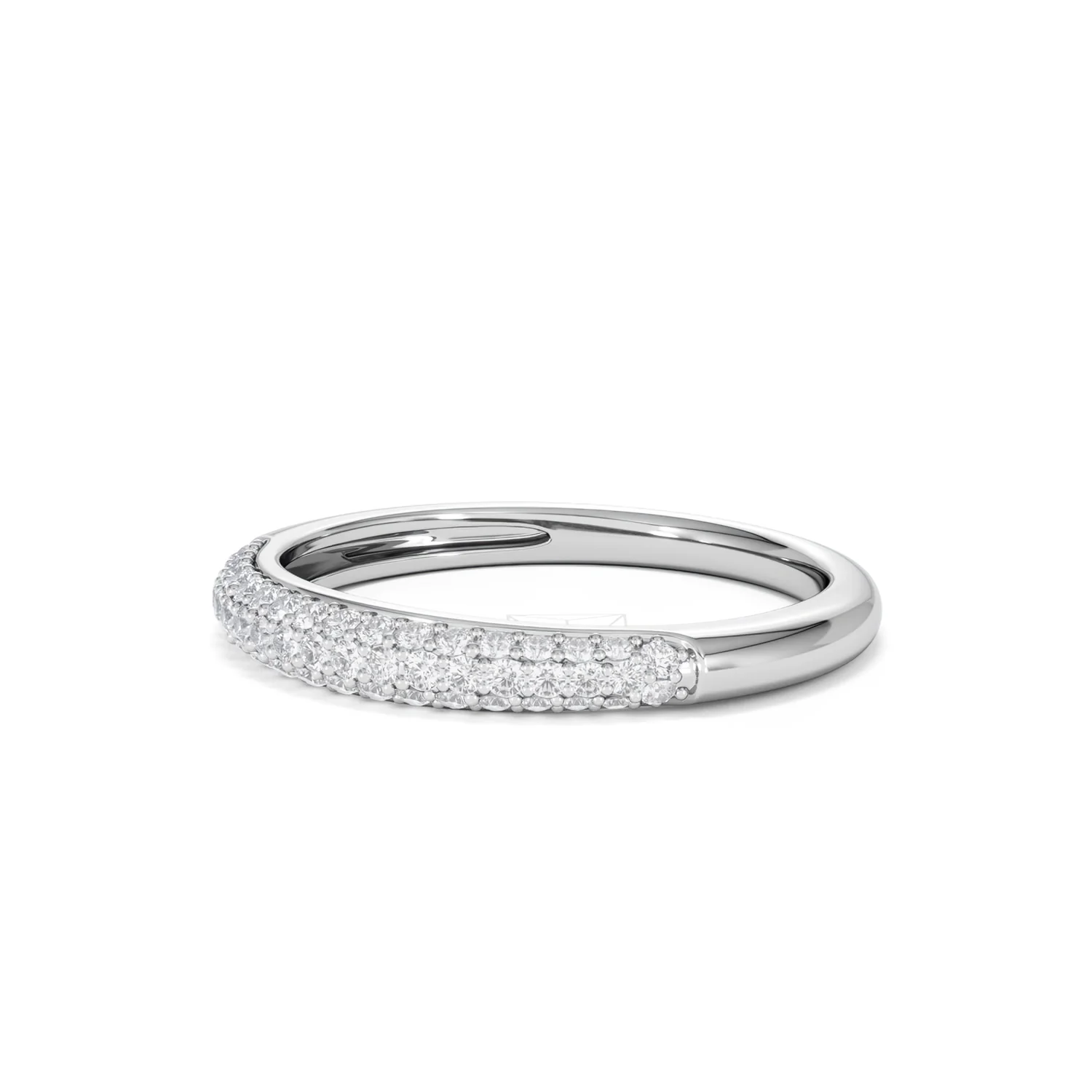 Lab Diamond Micro Pave Half Eternity Ring 0.30ct in 9k White Gold - Image 80