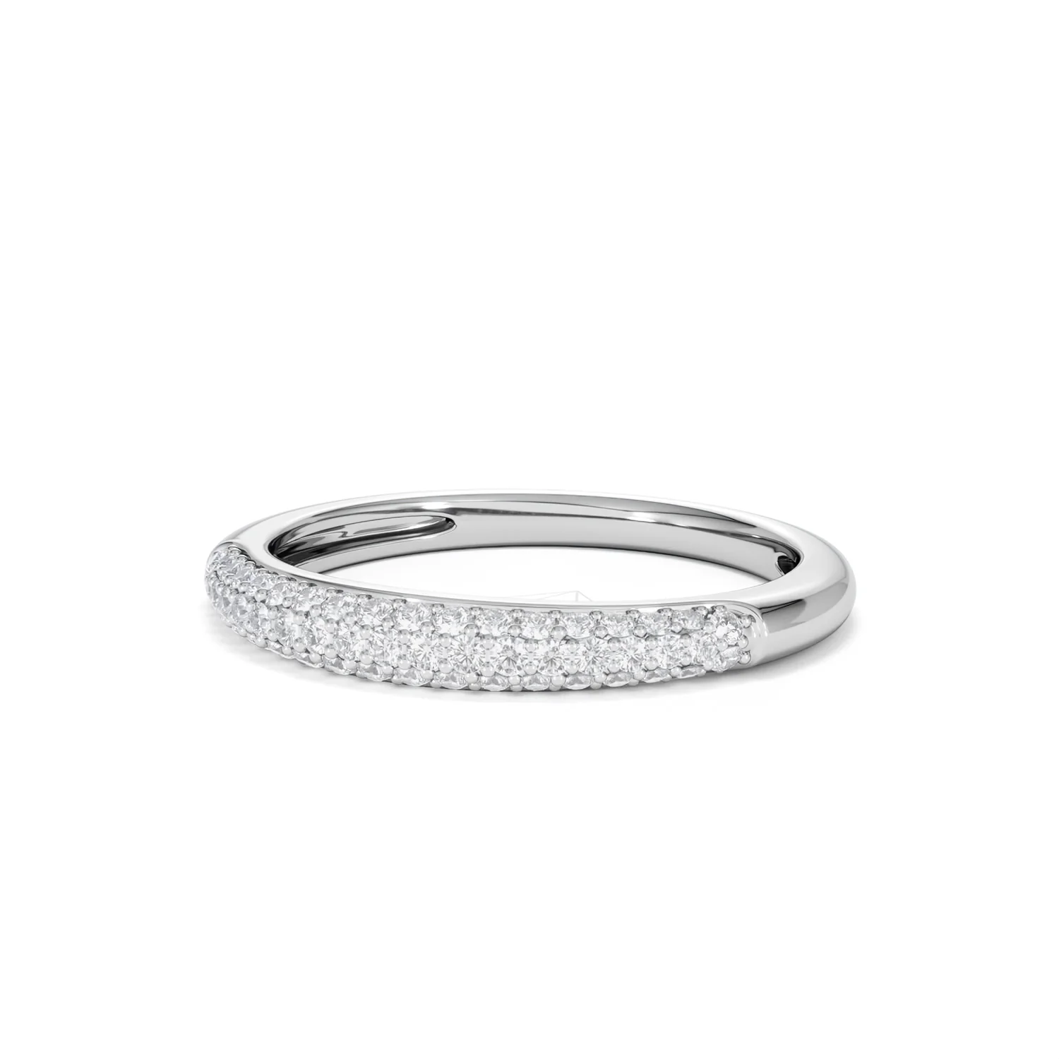 Lab Diamond Micro Pave Half Eternity Ring 0.30ct in 9k White Gold - Image 84