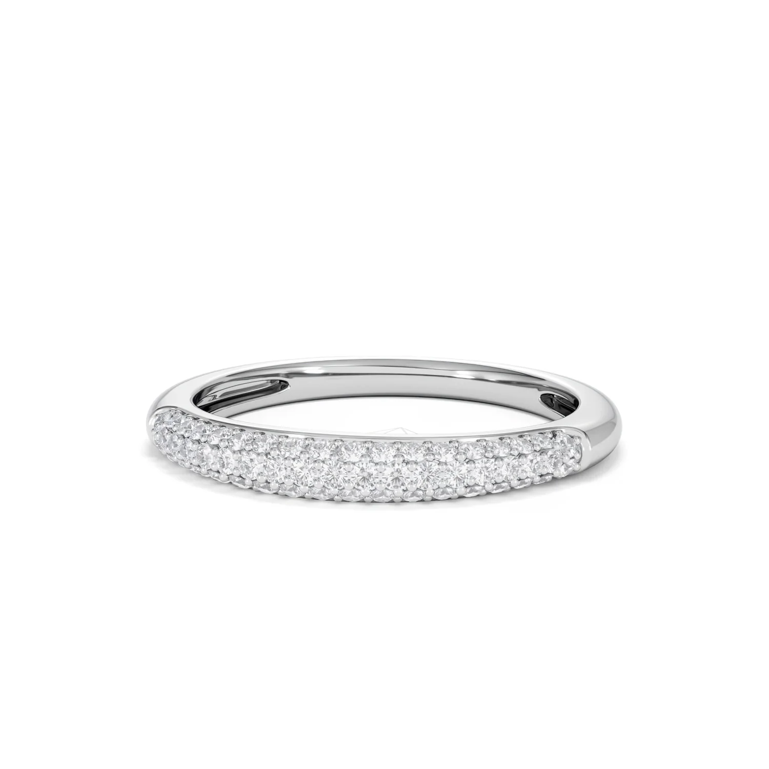 Lab Diamond Micro Pave Half Eternity Ring 0.30ct in 9k White Gold - Image 87