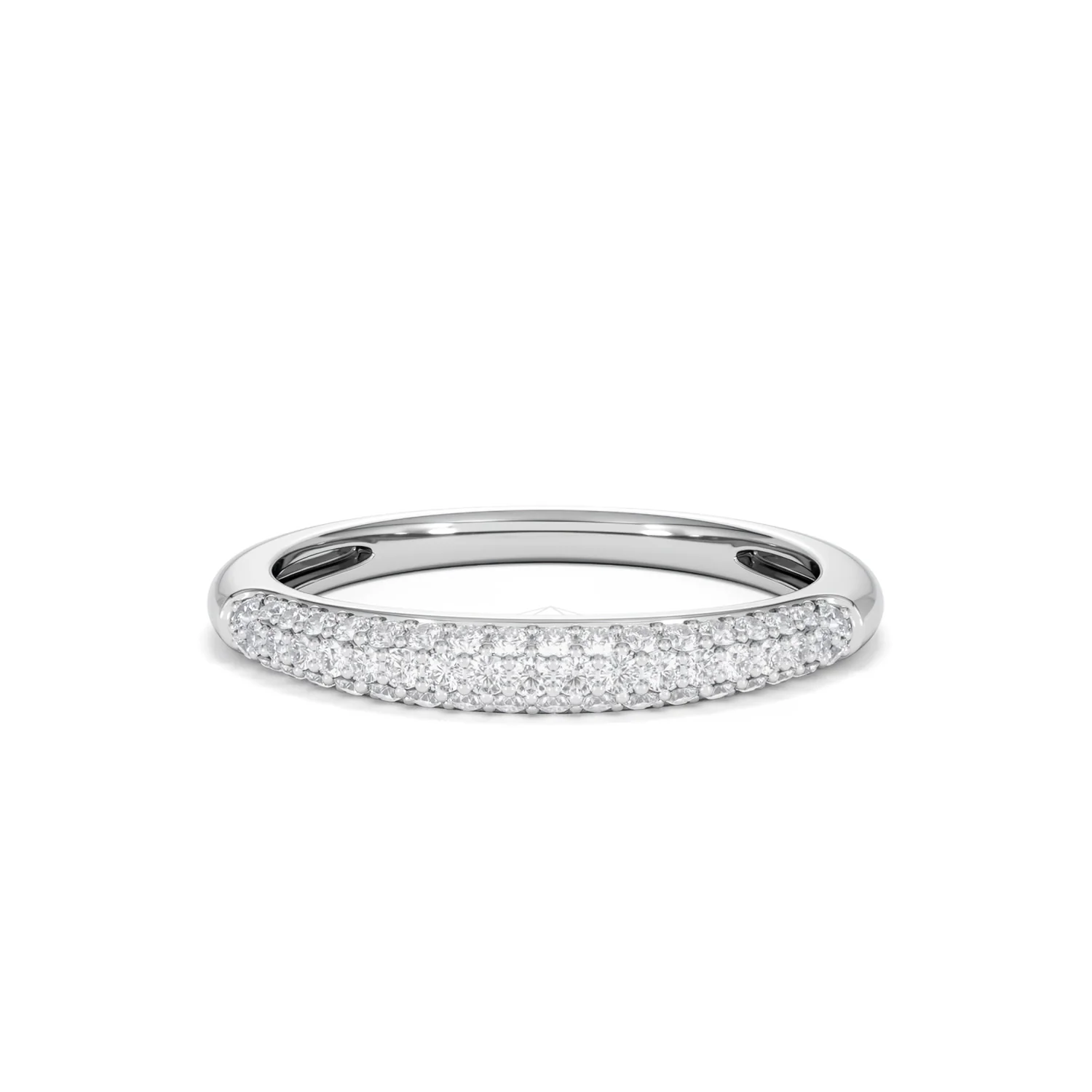 Lab Diamond Micro Pave Half Eternity Ring 0.30ct in 9k White Gold - Image 89