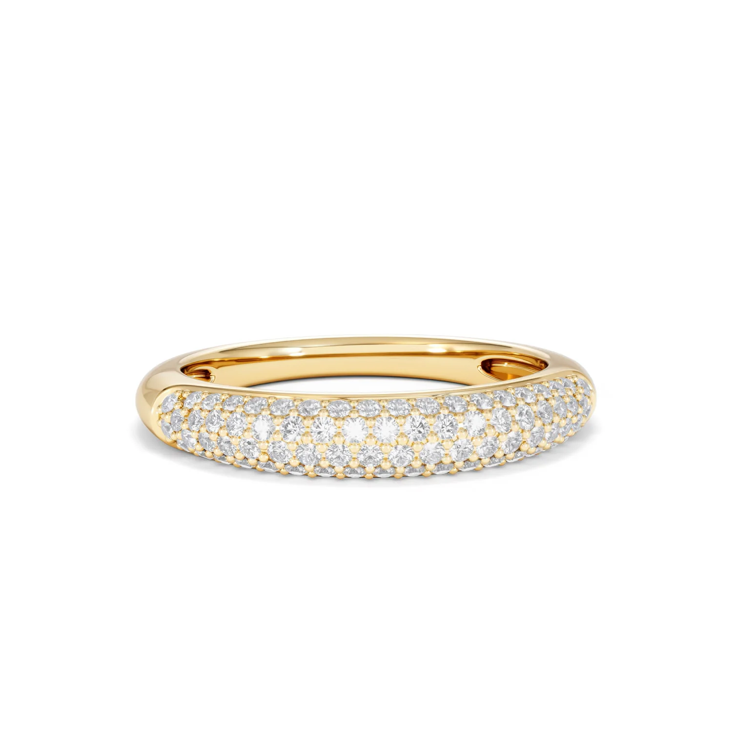 Lab Diamond Micro Pave Half Eternity Ring 0.50ct in 18k Gold Vermeil - Image 13