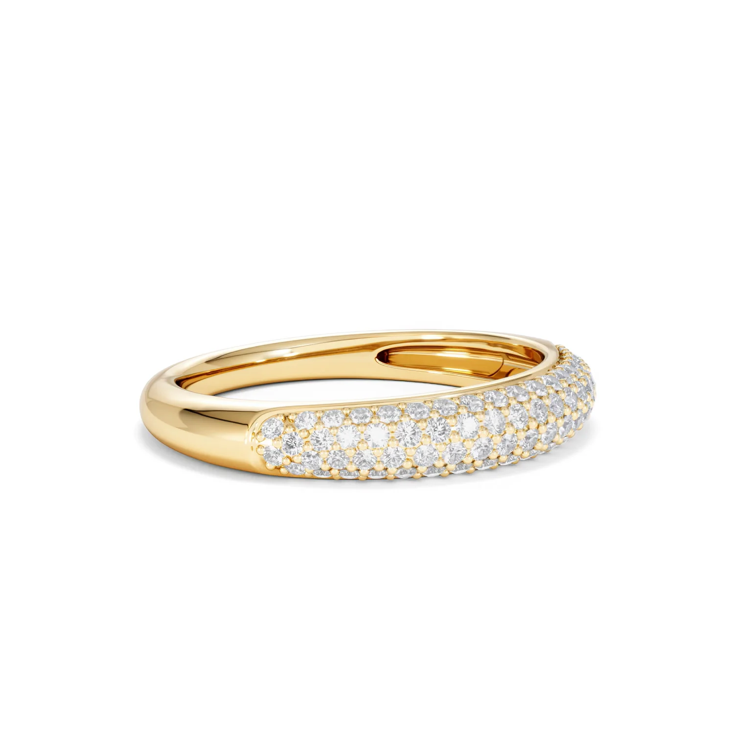 Lab Diamond Micro Pave Half Eternity Ring 0.50ct in 18k Gold Vermeil - Image 21