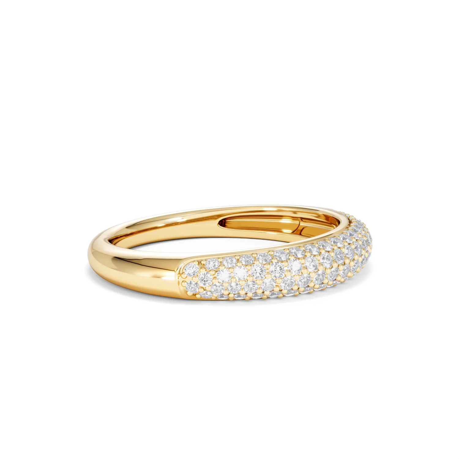 Lab Diamond Micro Pave Half Eternity Ring 0.50ct in 18k Gold Vermeil - Image 23