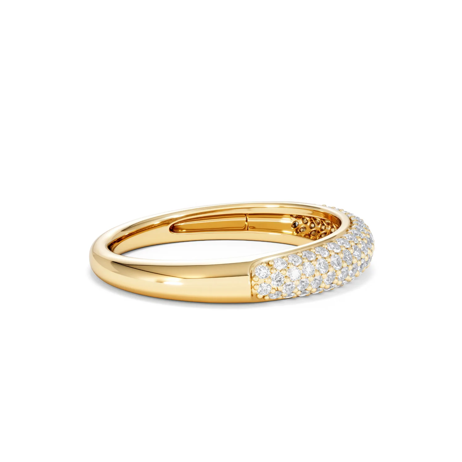 Lab Diamond Micro Pave Half Eternity Ring 0.50ct in 18k Gold Vermeil - Image 29