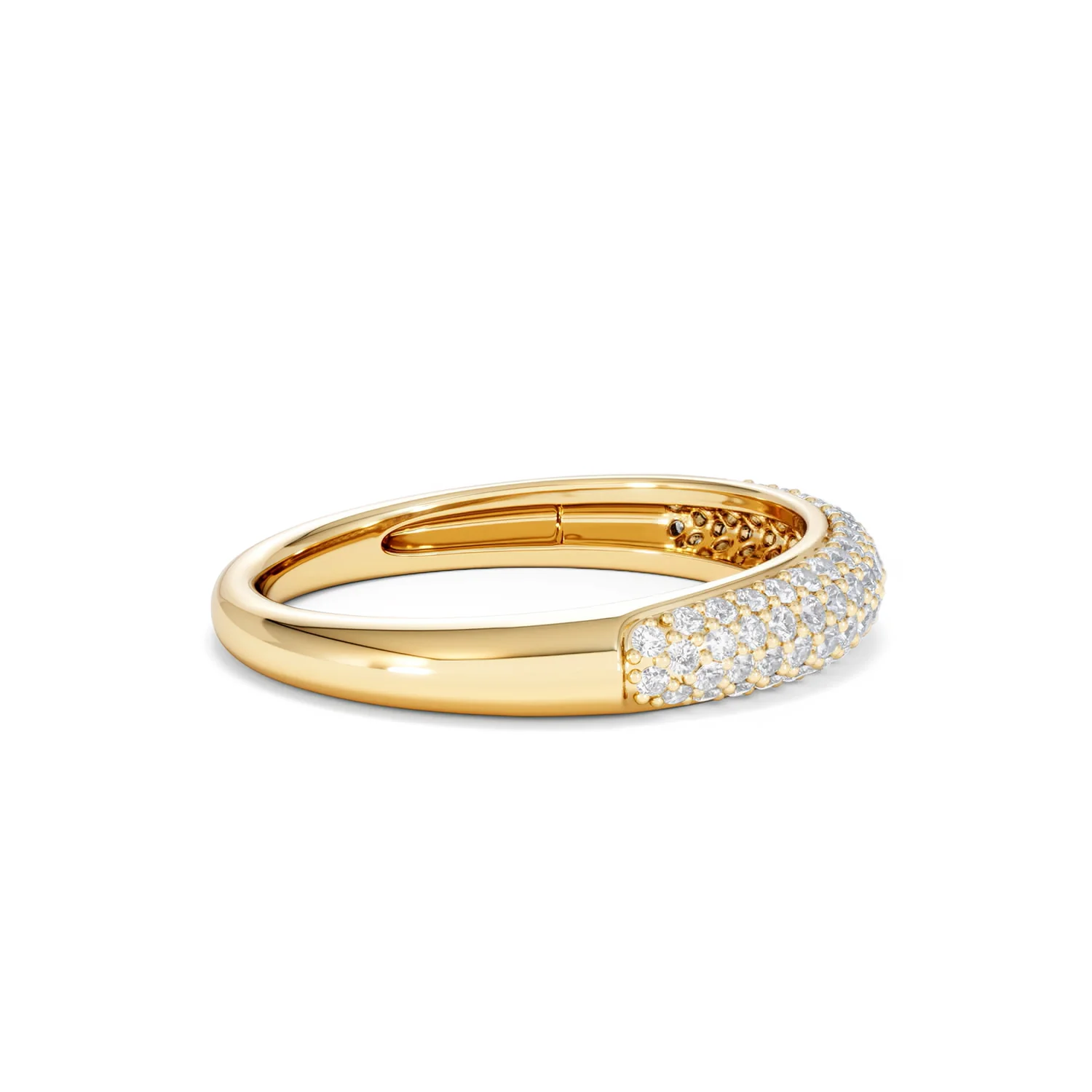 Lab Diamond Micro Pave Half Eternity Ring 0.50ct in 18k Gold Vermeil - Image 30