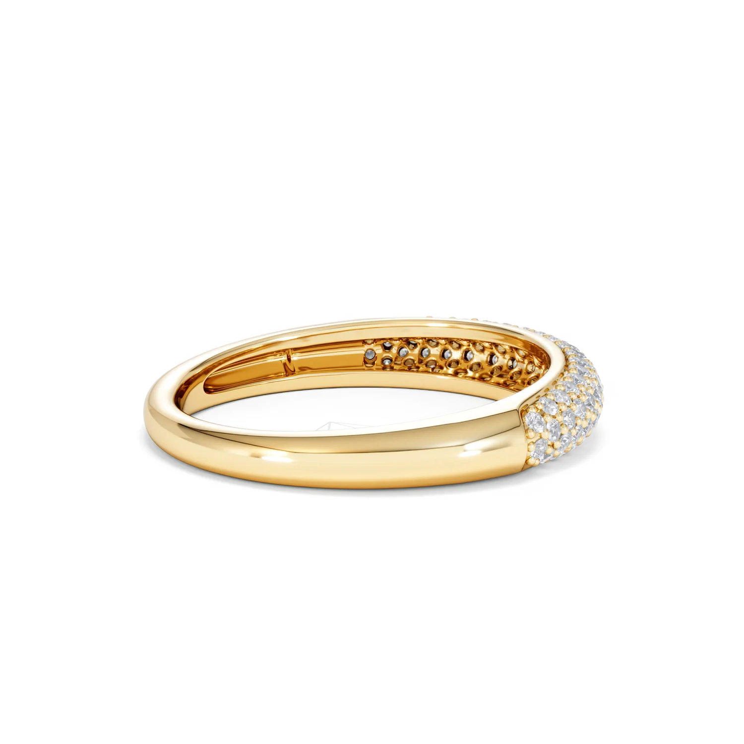 Lab Diamond Micro Pave Half Eternity Ring 0.50ct in 18k Gold Vermeil - Image 36