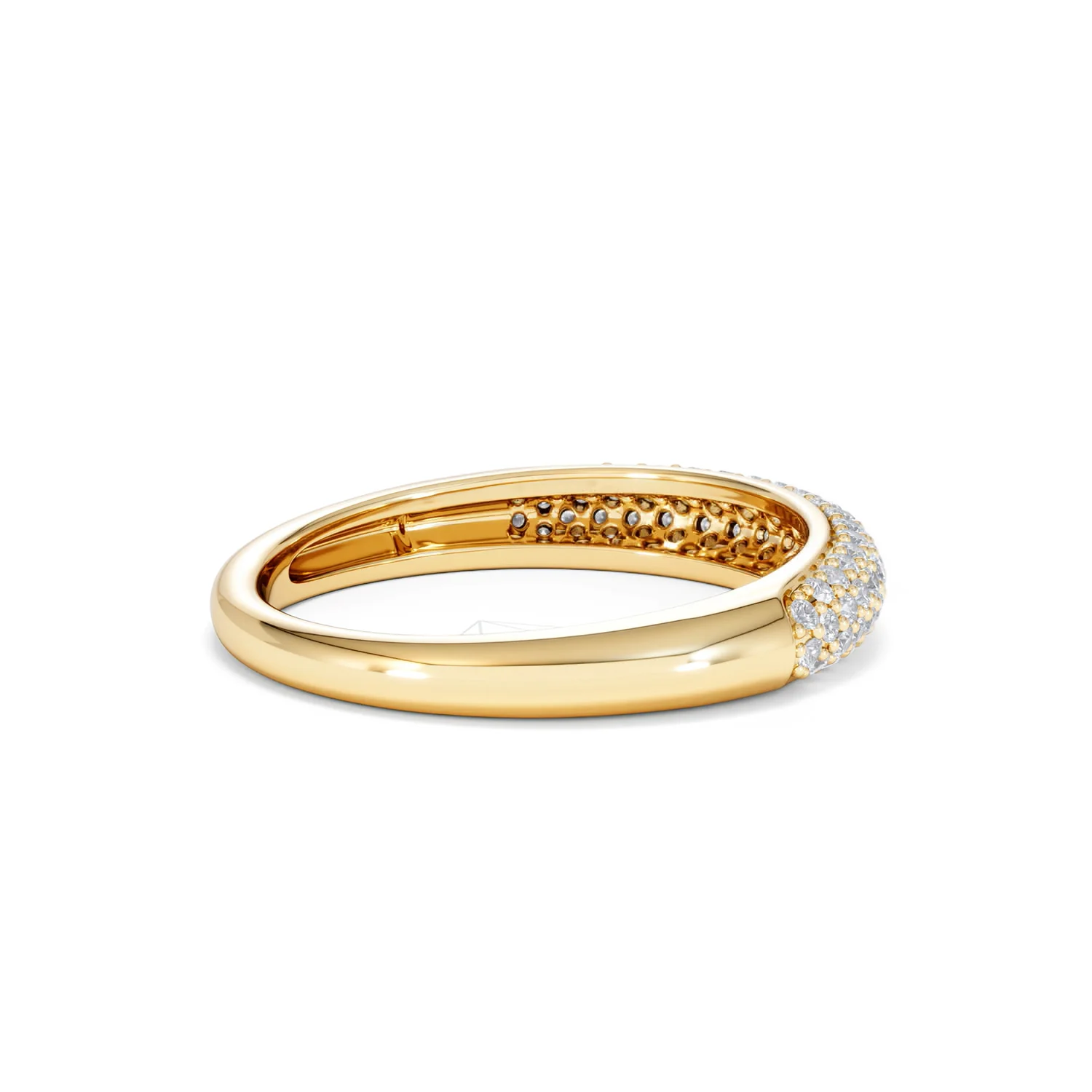 Lab Diamond Micro Pave Half Eternity Ring 0.50ct in 18k Gold Vermeil - Image 37