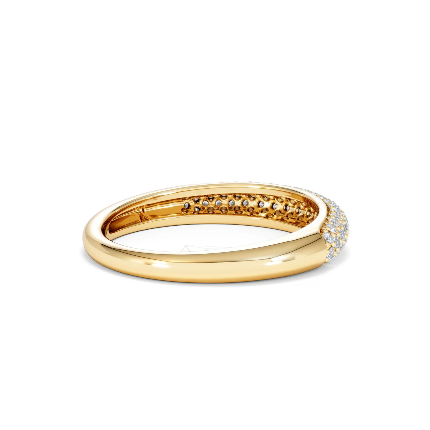Lab Diamond Micro Pave Half Eternity Ring 0.50ct in 18k Gold Vermeil - Image 39