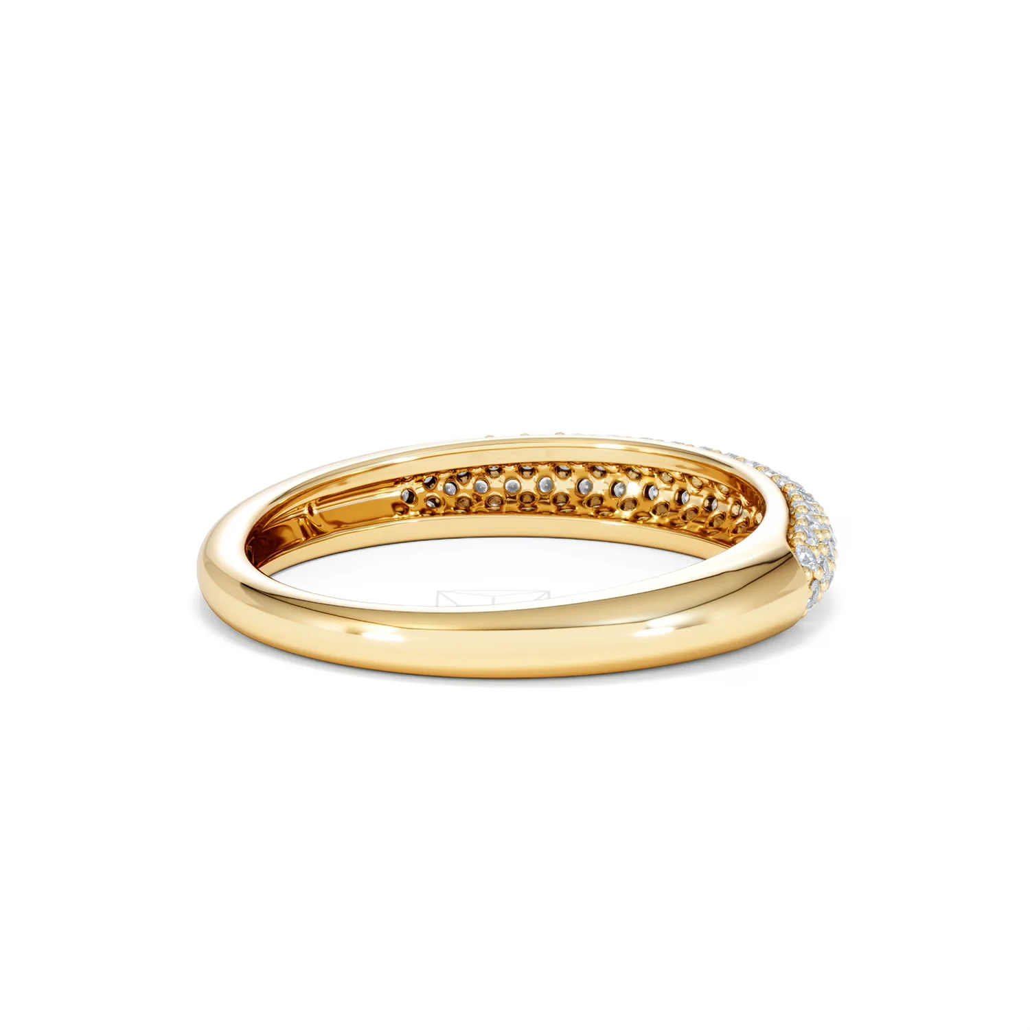 Lab Diamond Micro Pave Half Eternity Ring 0.50ct in 18k Gold Vermeil - Image 41