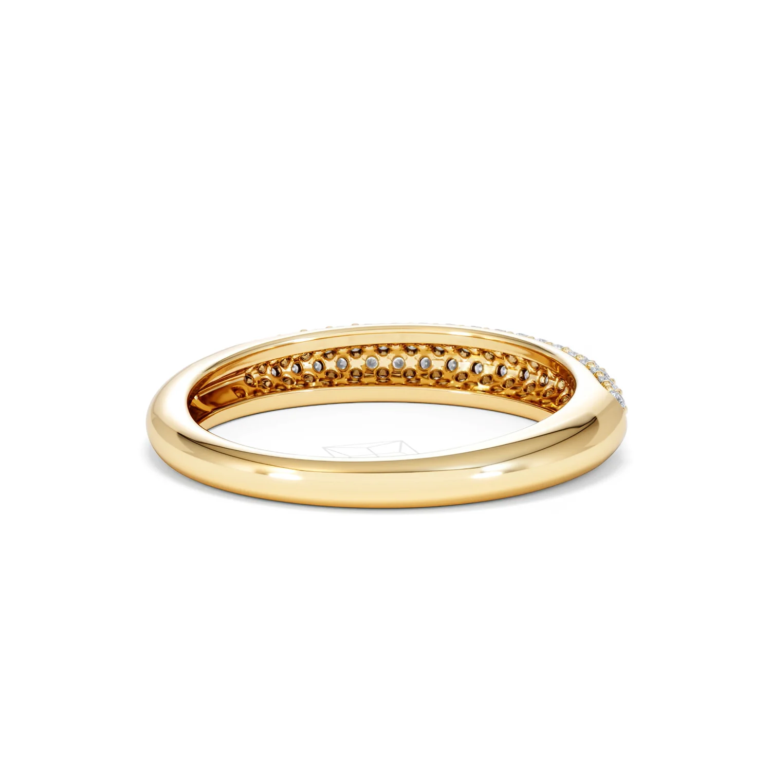Lab Diamond Micro Pave Half Eternity Ring 0.50ct in 18k Gold Vermeil - Image 45