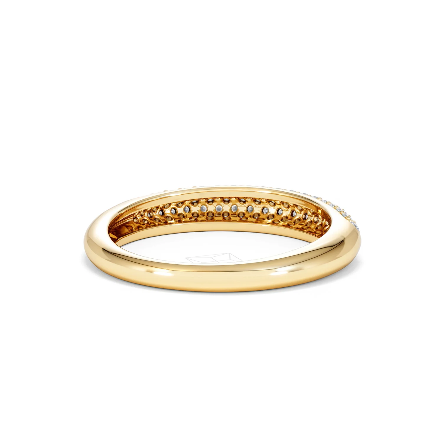 Lab Diamond Micro Pave Half Eternity Ring 0.50ct in 18k Gold Vermeil - Image 46