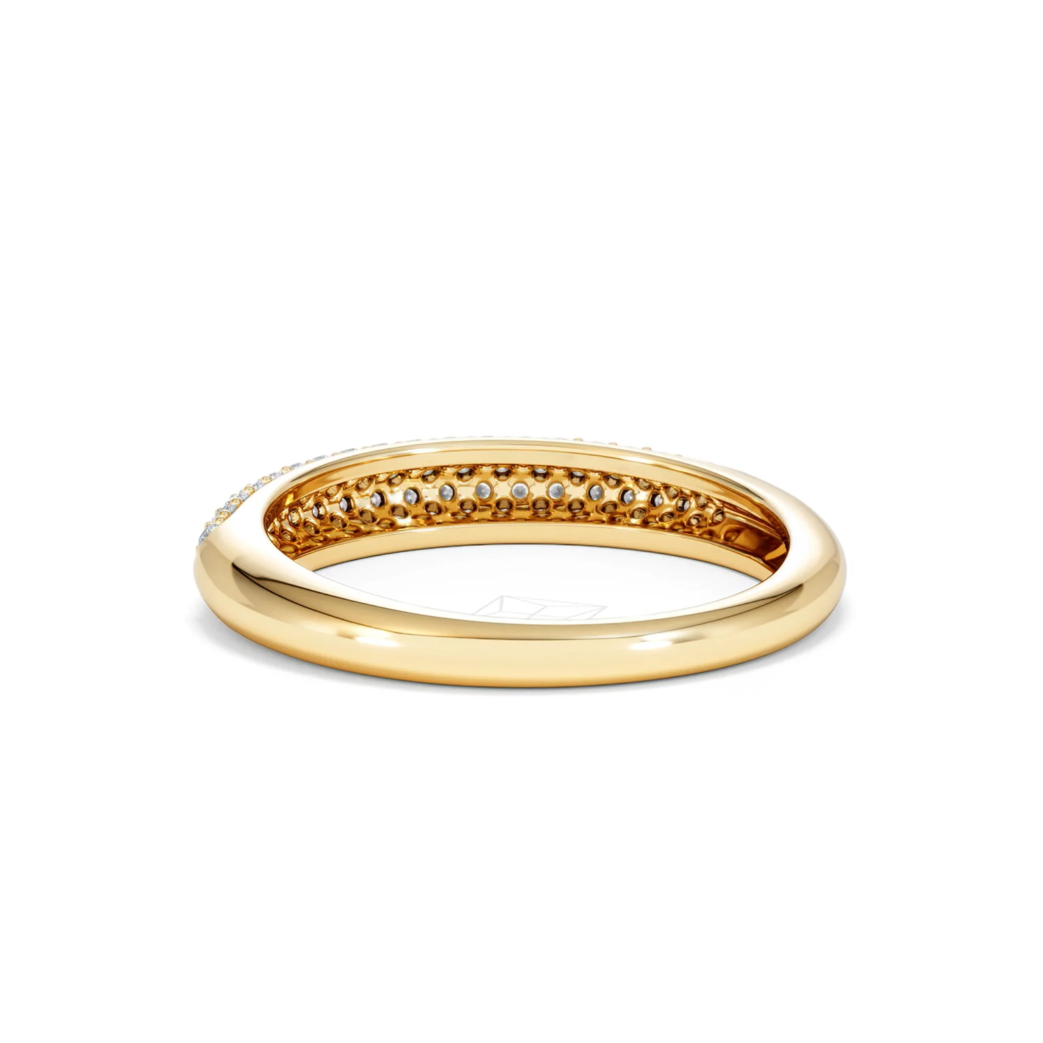 Lab Diamond Micro Pave Half Eternity Ring 0.50ct in 18k Gold Vermeil - Image 56