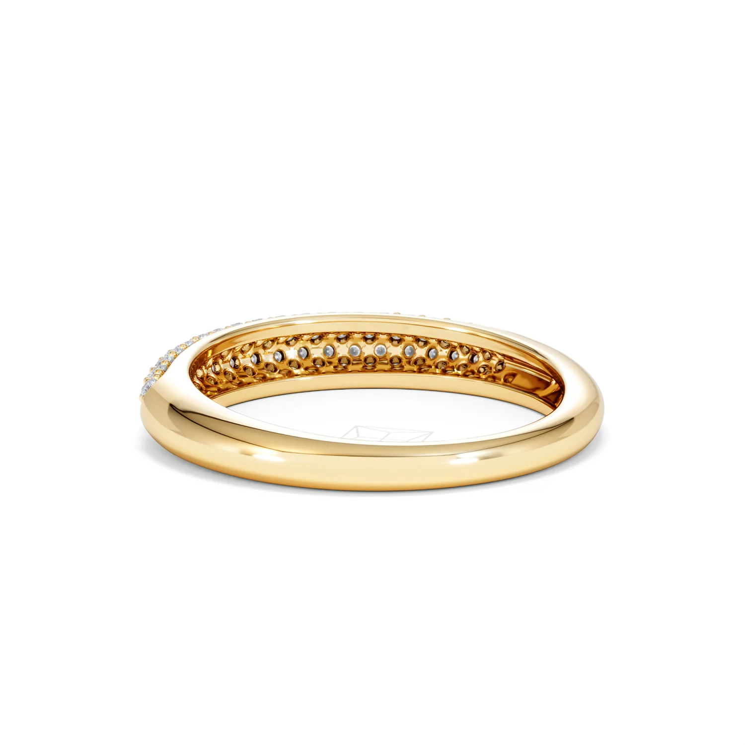Lab Diamond Micro Pave Half Eternity Ring 0.50ct in 18k Gold Vermeil - Image 57