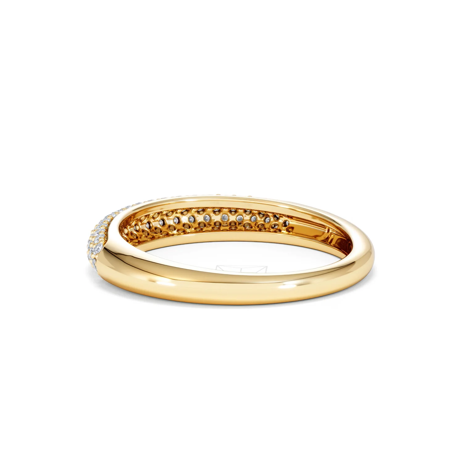 Lab Diamond Micro Pave Half Eternity Ring 0.50ct in 18k Gold Vermeil - Image 60