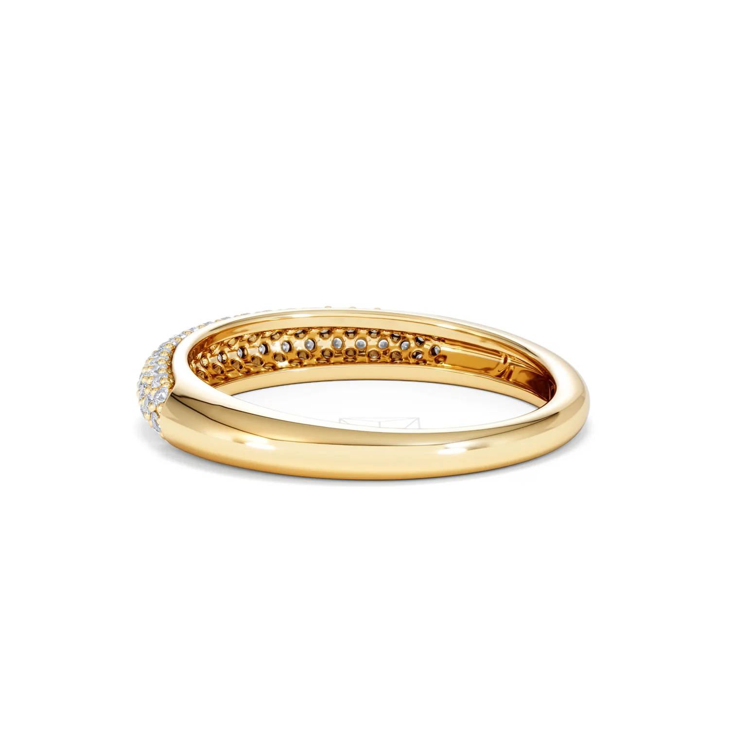 Lab Diamond Micro Pave Half Eternity Ring 0.50ct in 18k Gold Vermeil - Image 61