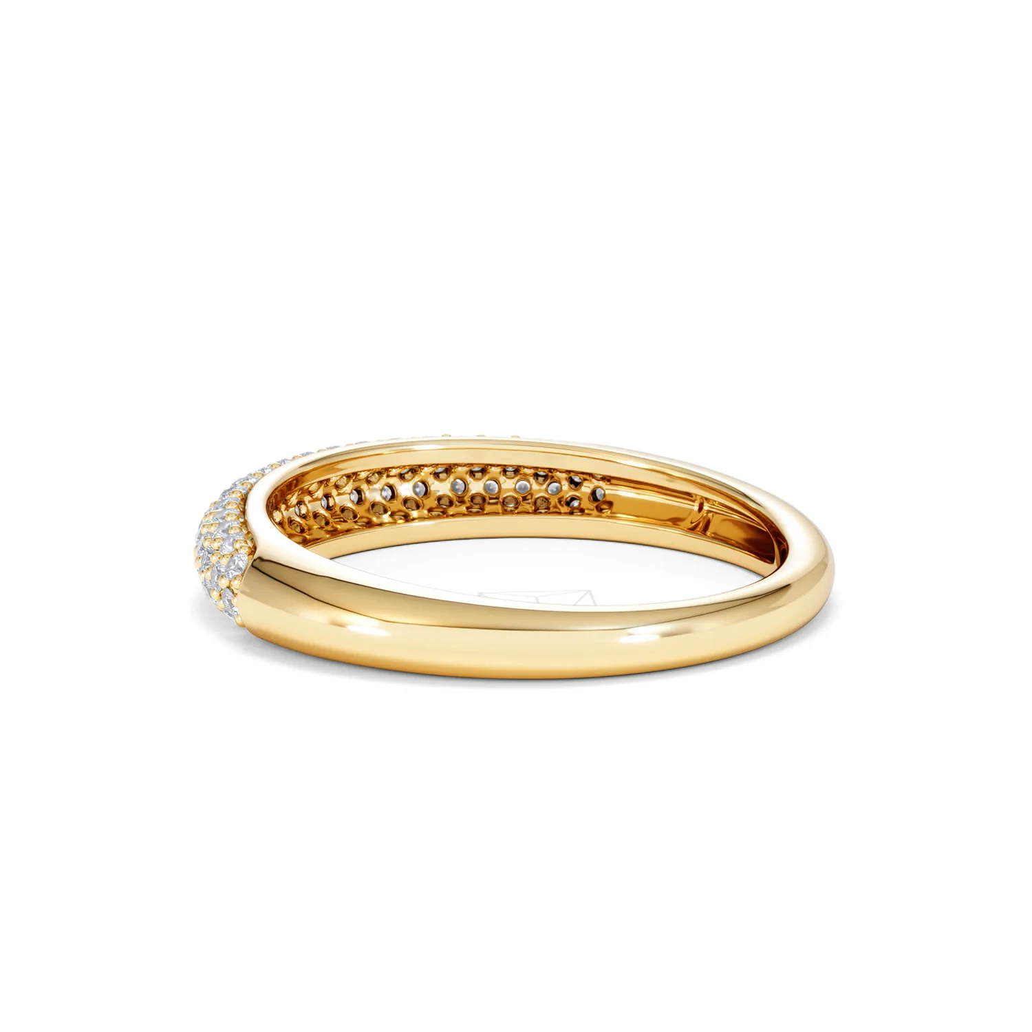 Lab Diamond Micro Pave Half Eternity Ring 0.50ct in 18k Gold Vermeil - Image 62