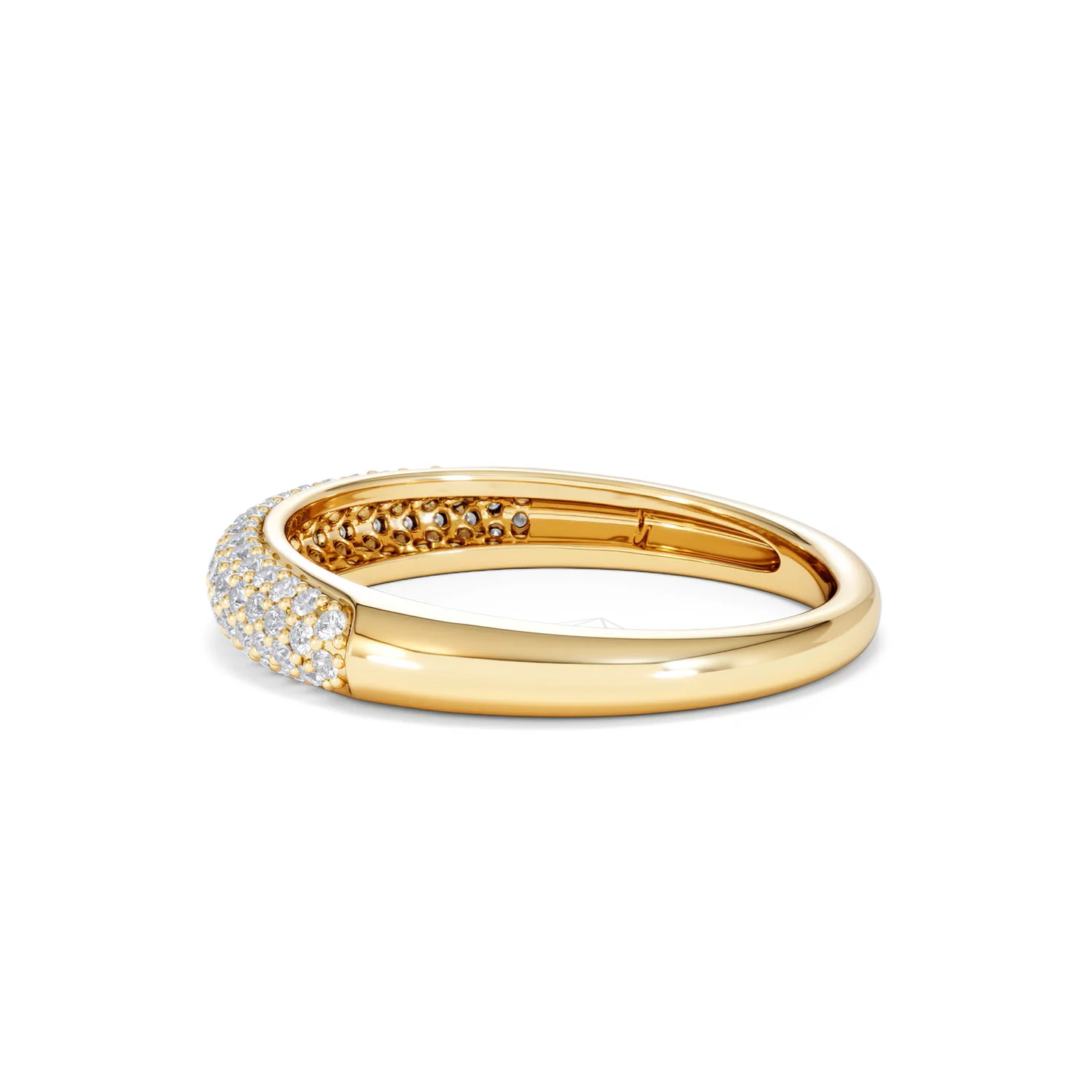 Lab Diamond Micro Pave Half Eternity Ring 0.50ct in 18k Gold Vermeil - Image 67
