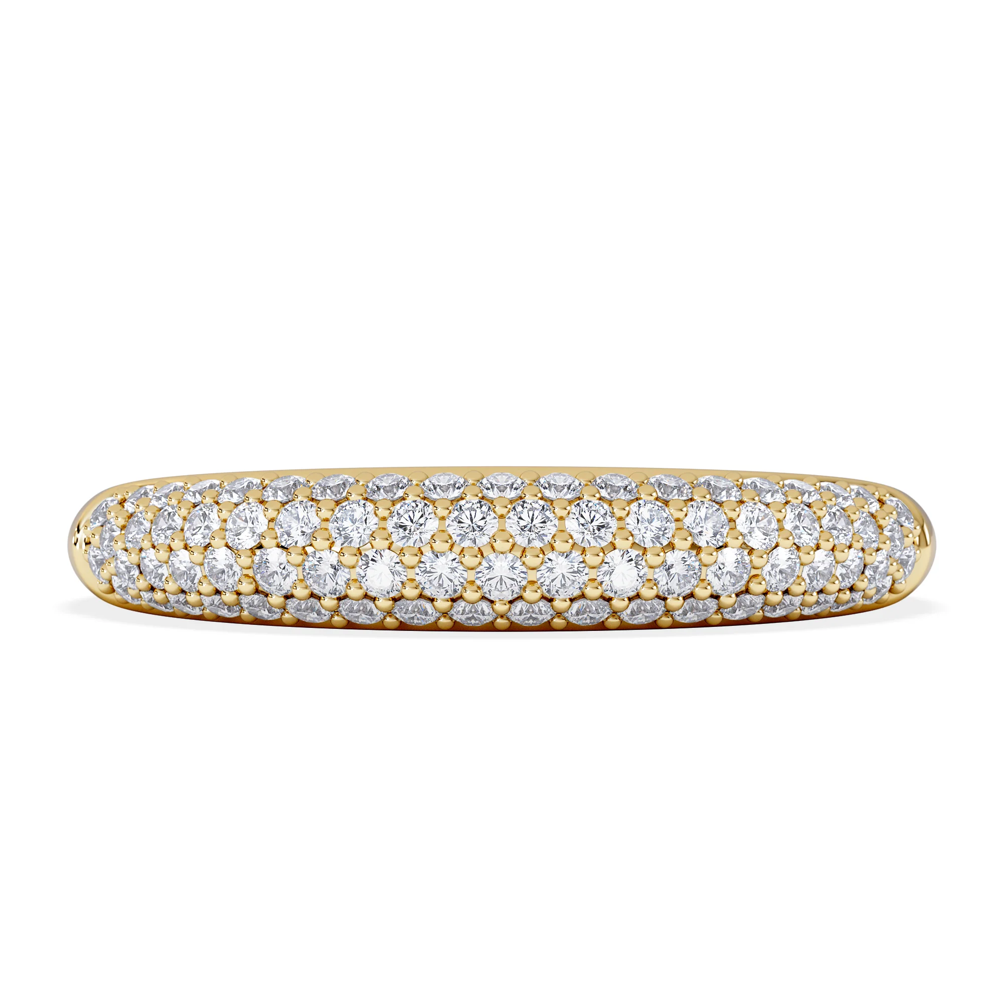 Lab Diamond Micro Pave Half Eternity Ring 0.50ct in 18k Gold Vermeil - Image 7