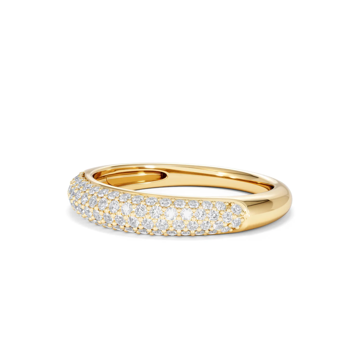 Lab Diamond Micro Pave Half Eternity Ring 0.50ct in 18k Gold Vermeil - Image 82