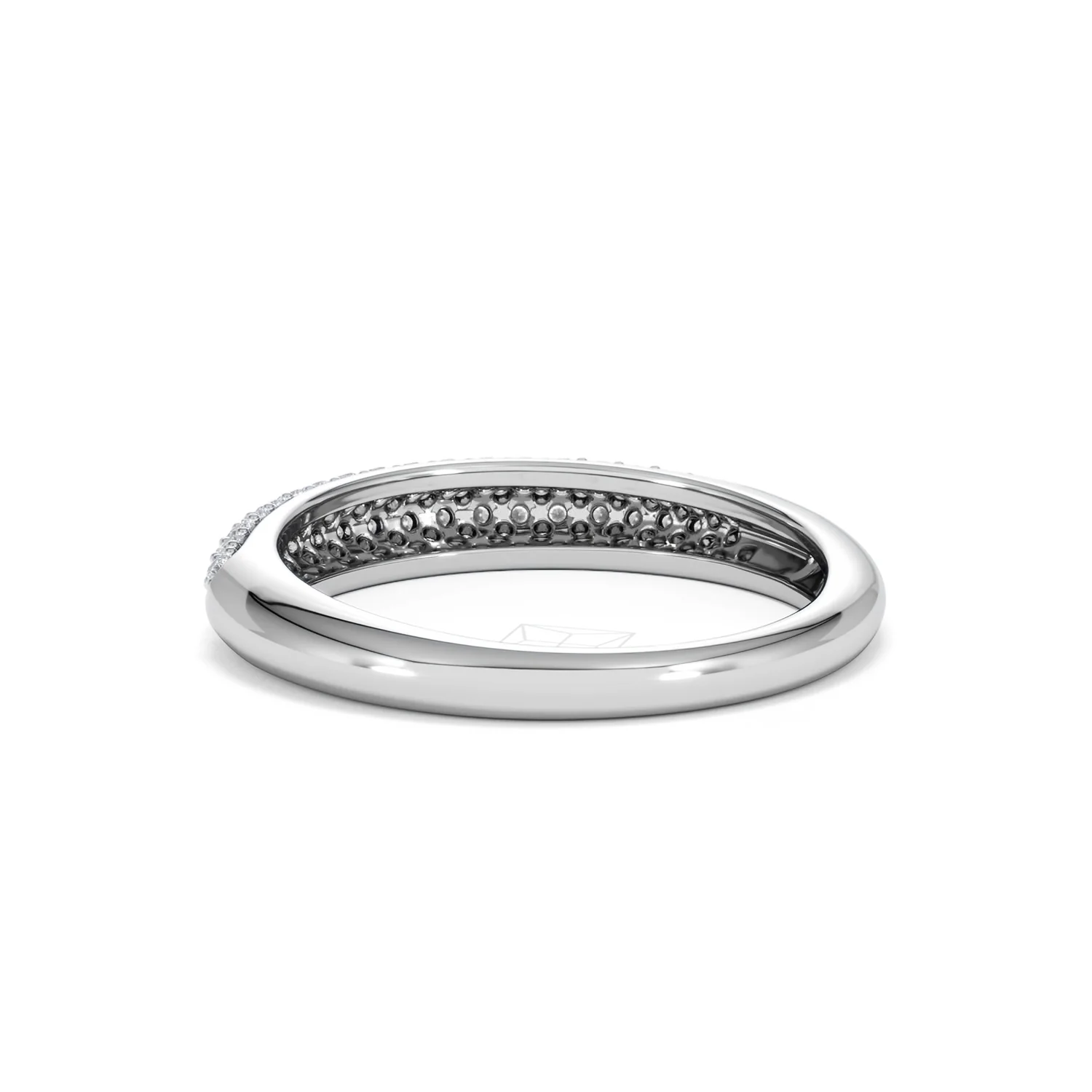 Lab Diamond Micro Pave Half Eternity Ring 0.50ct in 925 Silver - Image 57
