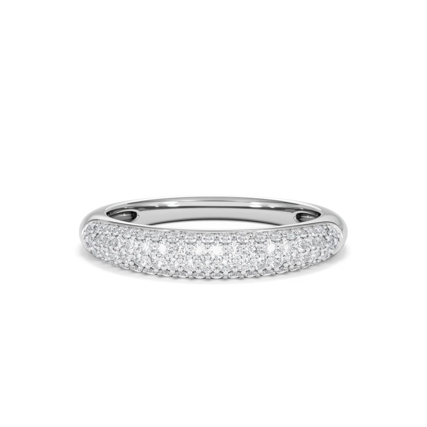 Lab Diamond Micro Pave Half Eternity Ring 0.50ct in 925 Silver - Image 90