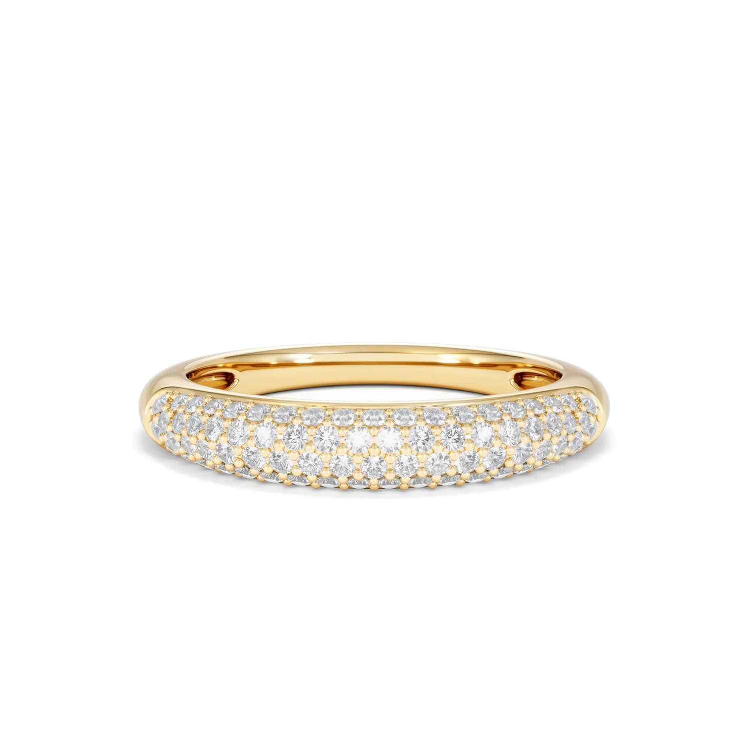 Lab Diamond Micro Pave Half Eternity Ring 0.50ct in 9k Gold - Image 11