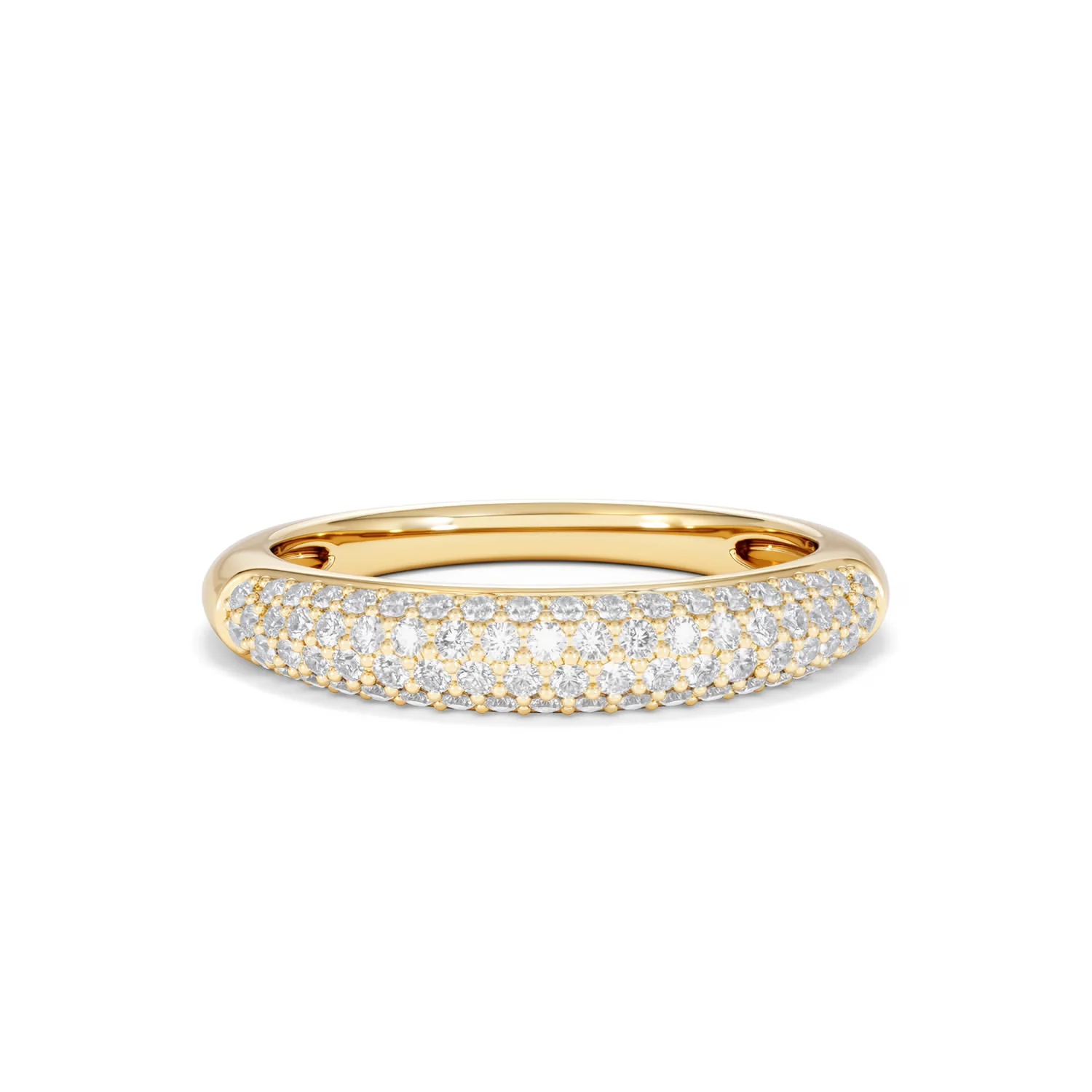Lab Diamond Micro Pave Half Eternity Ring 0.50ct in 9k Gold - Image 12