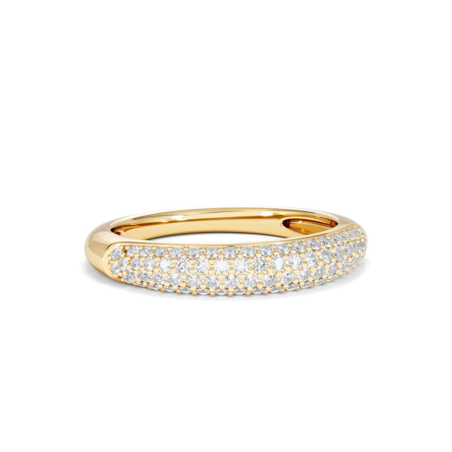 Lab Diamond Micro Pave Half Eternity Ring 0.50ct in 9k Gold - Image 15
