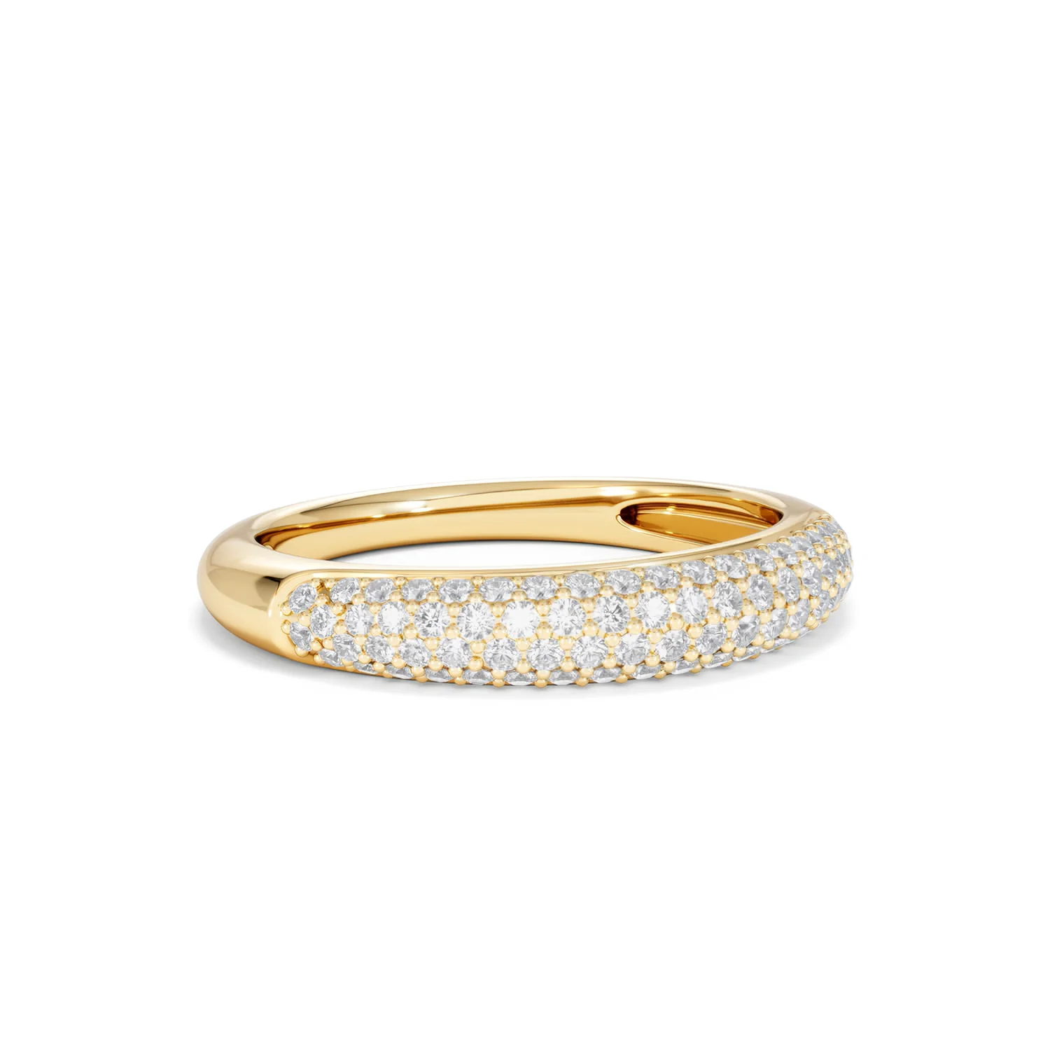 Lab Diamond Micro Pave Half Eternity Ring 0.50ct in 9k Gold - Image 17