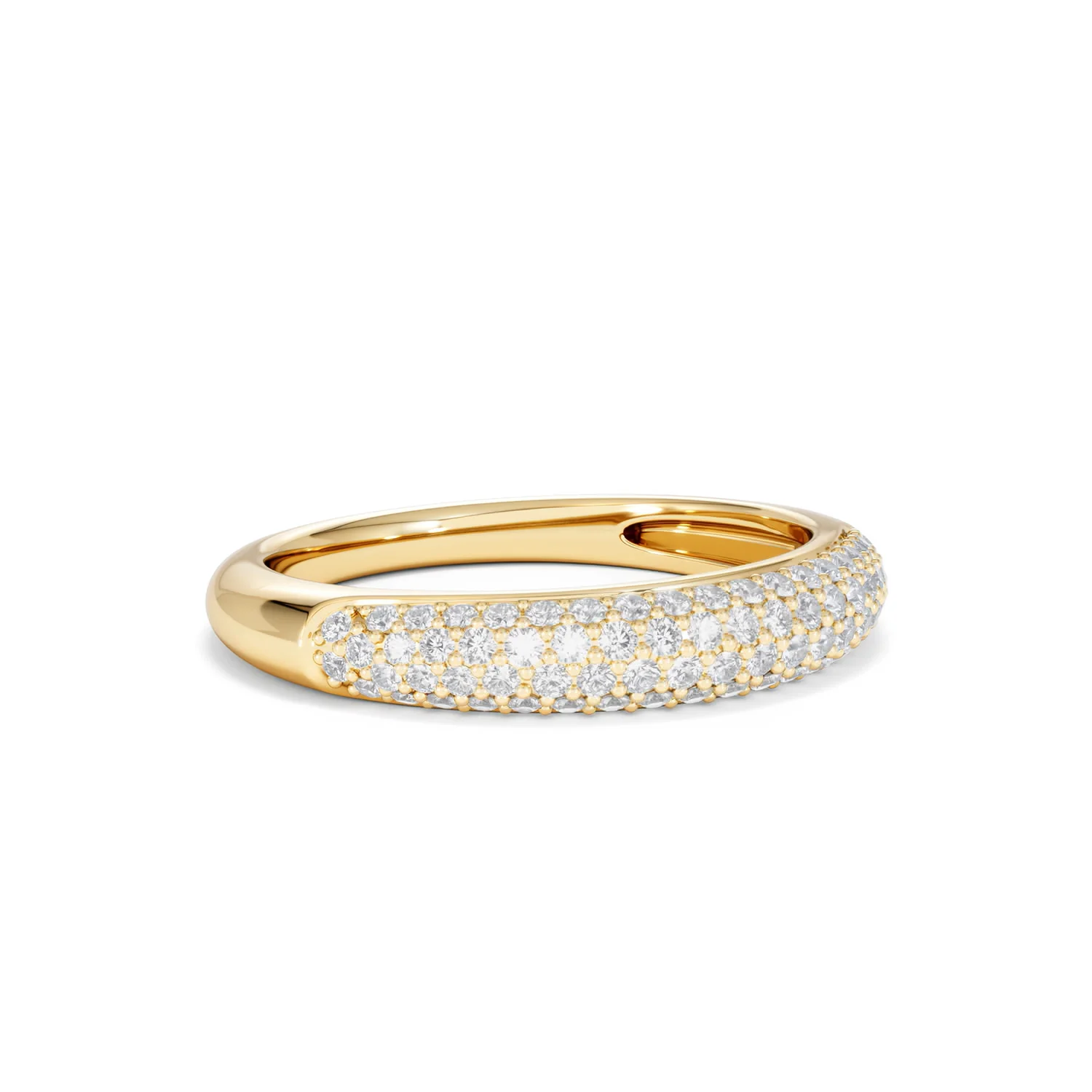 Lab Diamond Micro Pave Half Eternity Ring 0.50ct in 9k Gold - Image 18