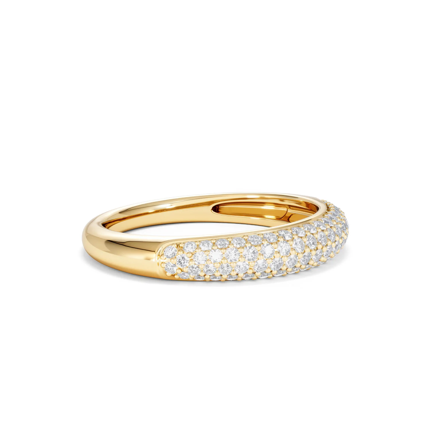 Lab Diamond Micro Pave Half Eternity Ring 0.50ct in 9k Gold - Image 22