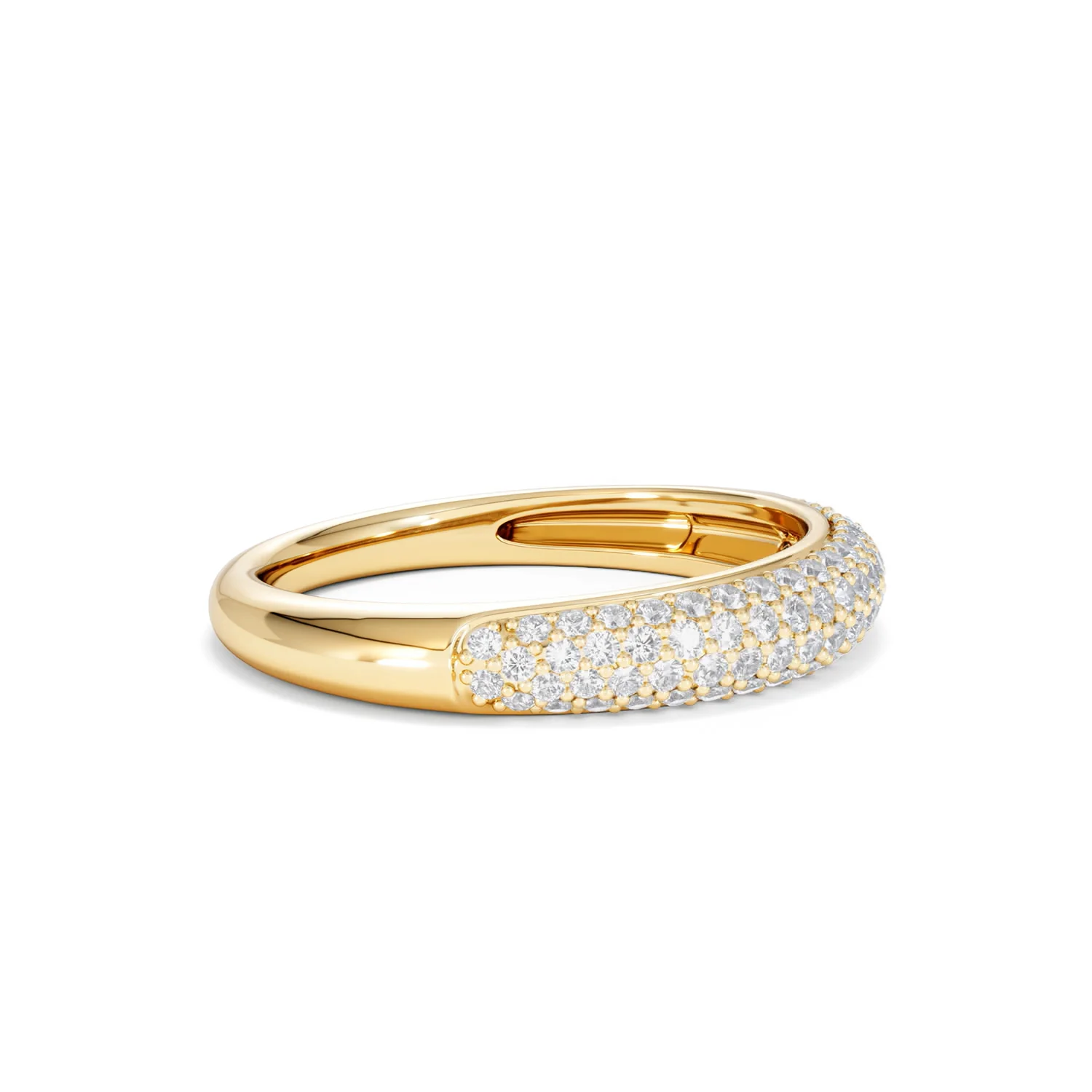 Lab Diamond Micro Pave Half Eternity Ring 0.50ct in 9k Gold - Image 24