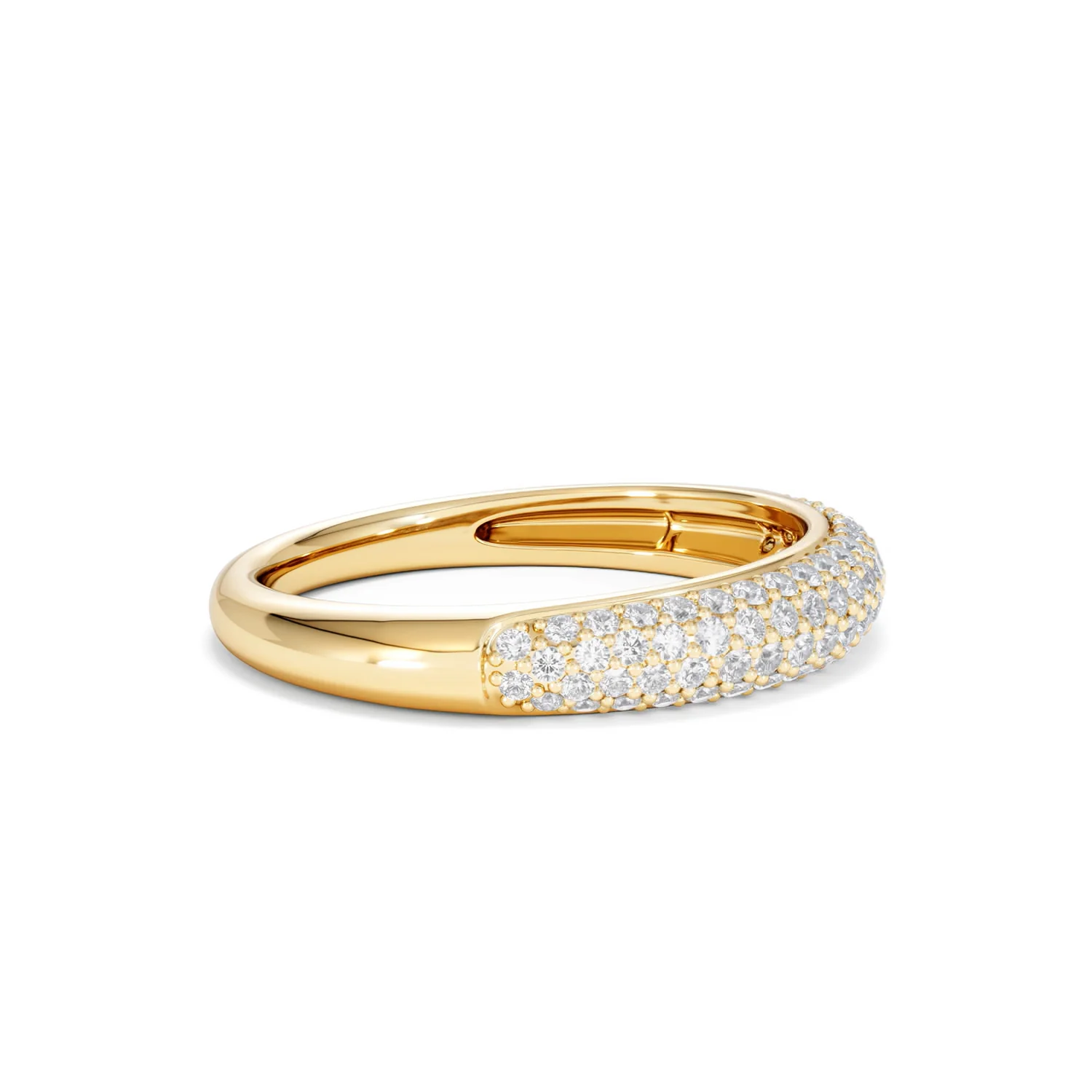 Lab Diamond Micro Pave Half Eternity Ring 0.50ct in 9k Gold - Image 25