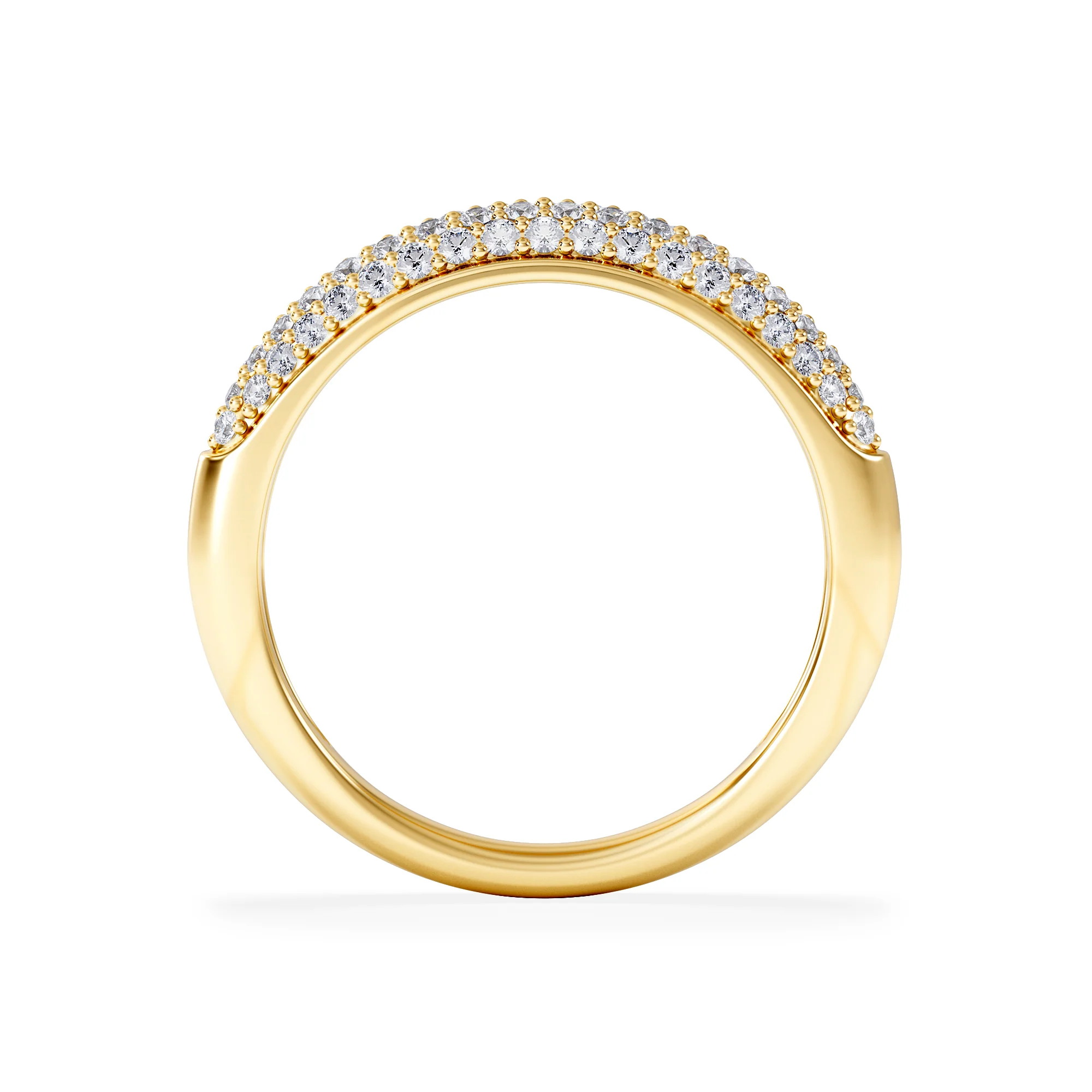 Lab Diamond Micro Pave Half Eternity Ring 0.50ct in 9k Gold - Image 3