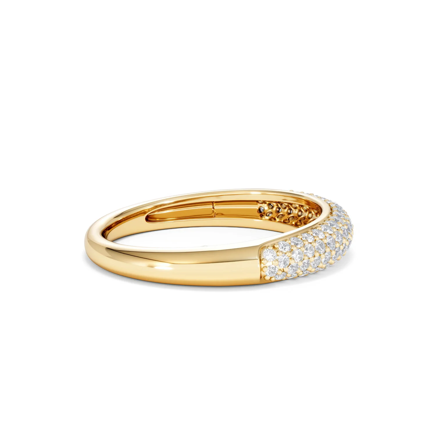 Lab Diamond Micro Pave Half Eternity Ring 0.50ct in 9k Gold - Image 31