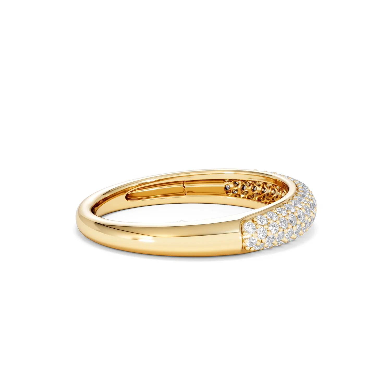 Lab Diamond Micro Pave Half Eternity Ring 0.50ct in 9k Gold - Image 32