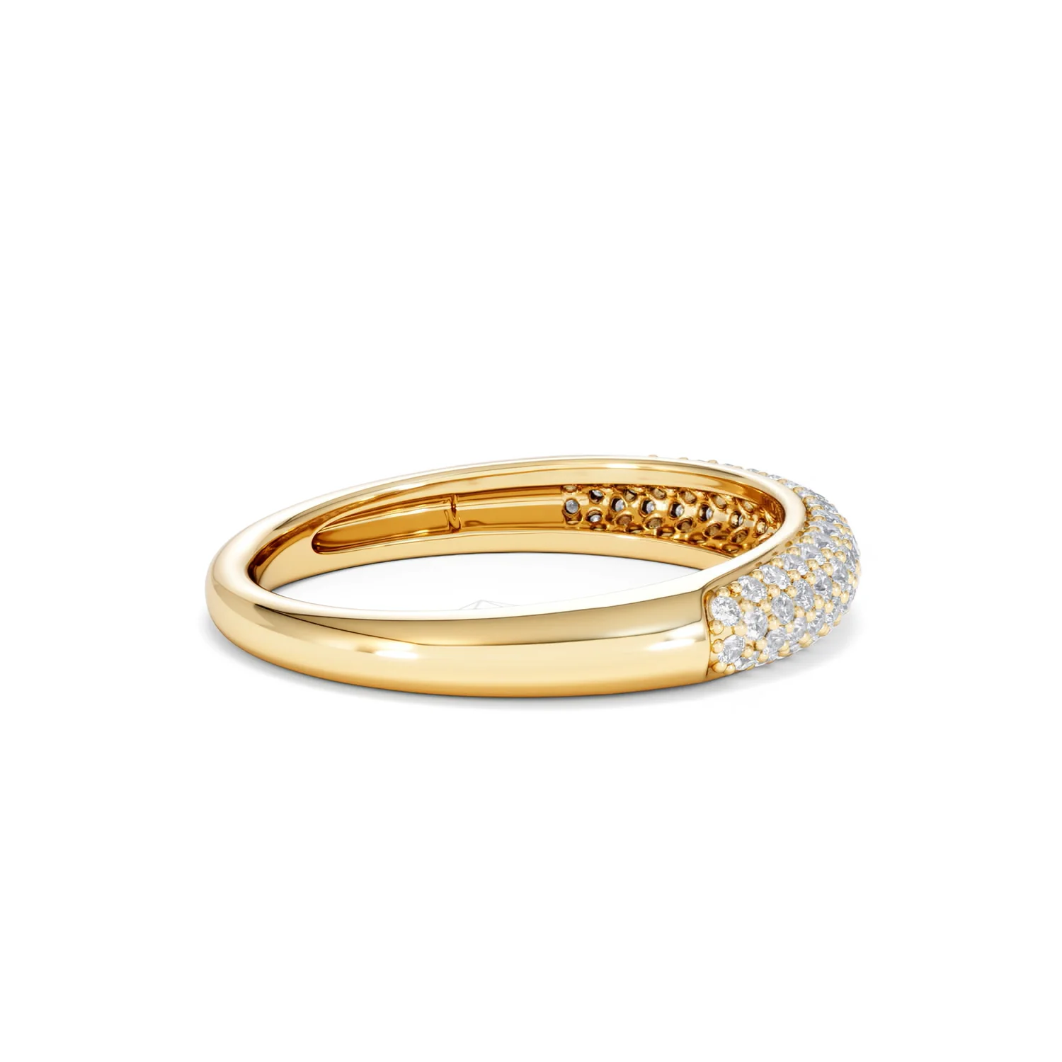 Lab Diamond Micro Pave Half Eternity Ring 0.50ct in 9k Gold - Image 34
