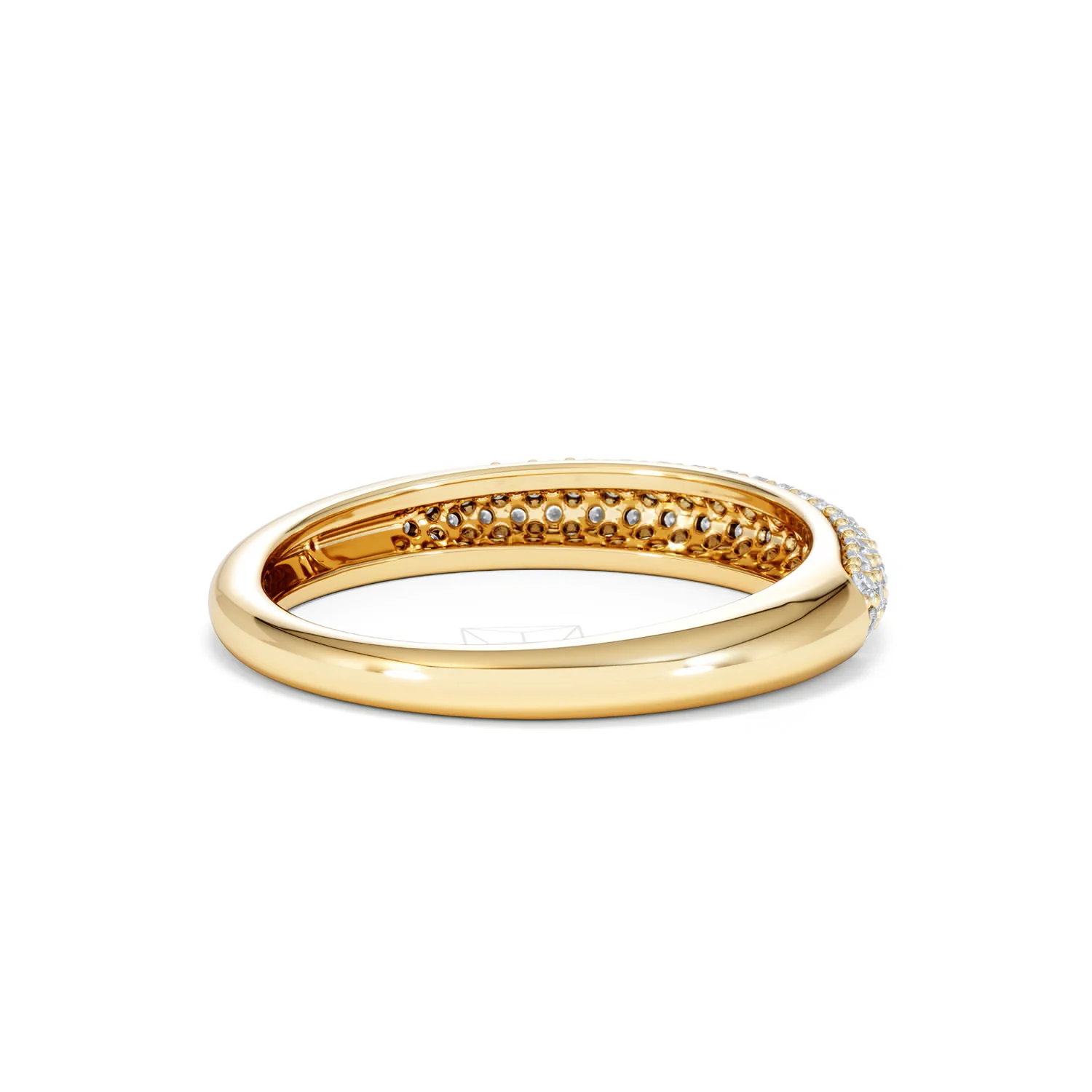 Lab Diamond Micro Pave Half Eternity Ring 0.50ct in 9k Gold - Image 42