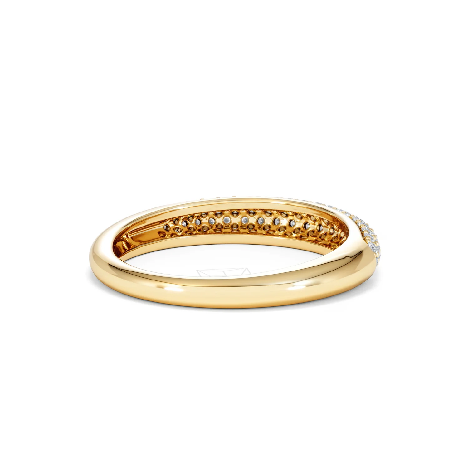 Lab Diamond Micro Pave Half Eternity Ring 0.50ct in 9k Gold - Image 43