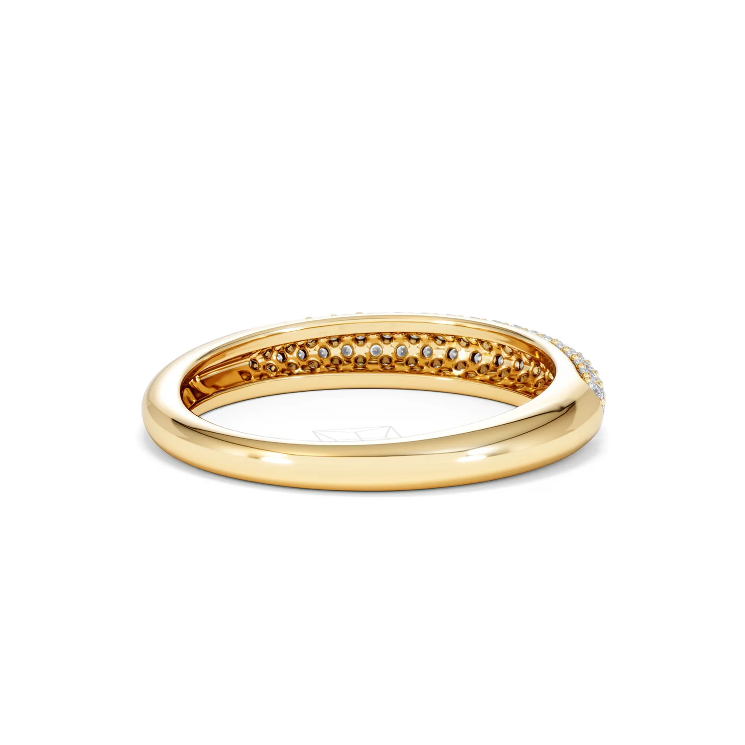 Lab Diamond Micro Pave Half Eternity Ring 0.50ct in 9k Gold - Image 44