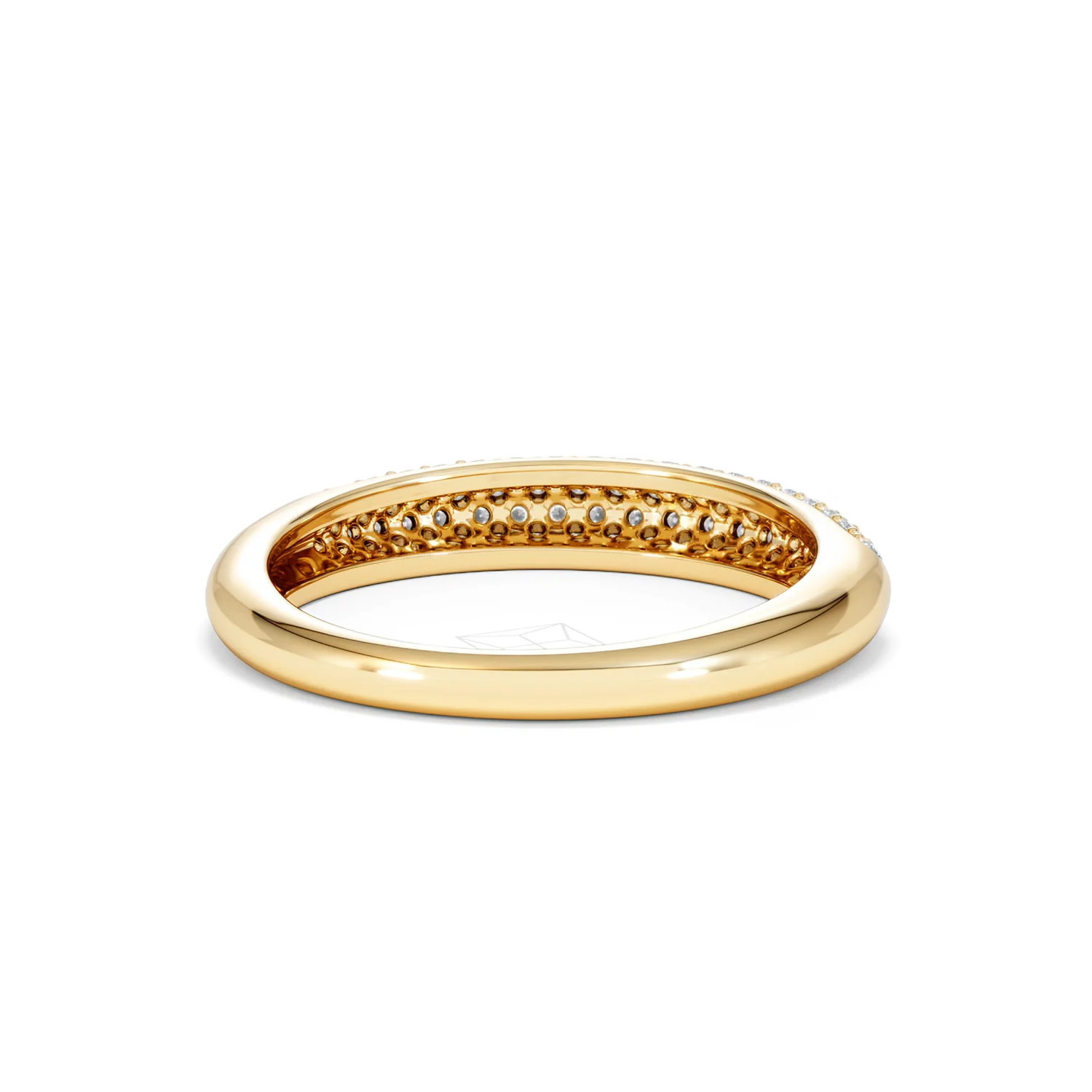 Lab Diamond Micro Pave Half Eternity Ring 0.50ct in 9k Gold - Image 47
