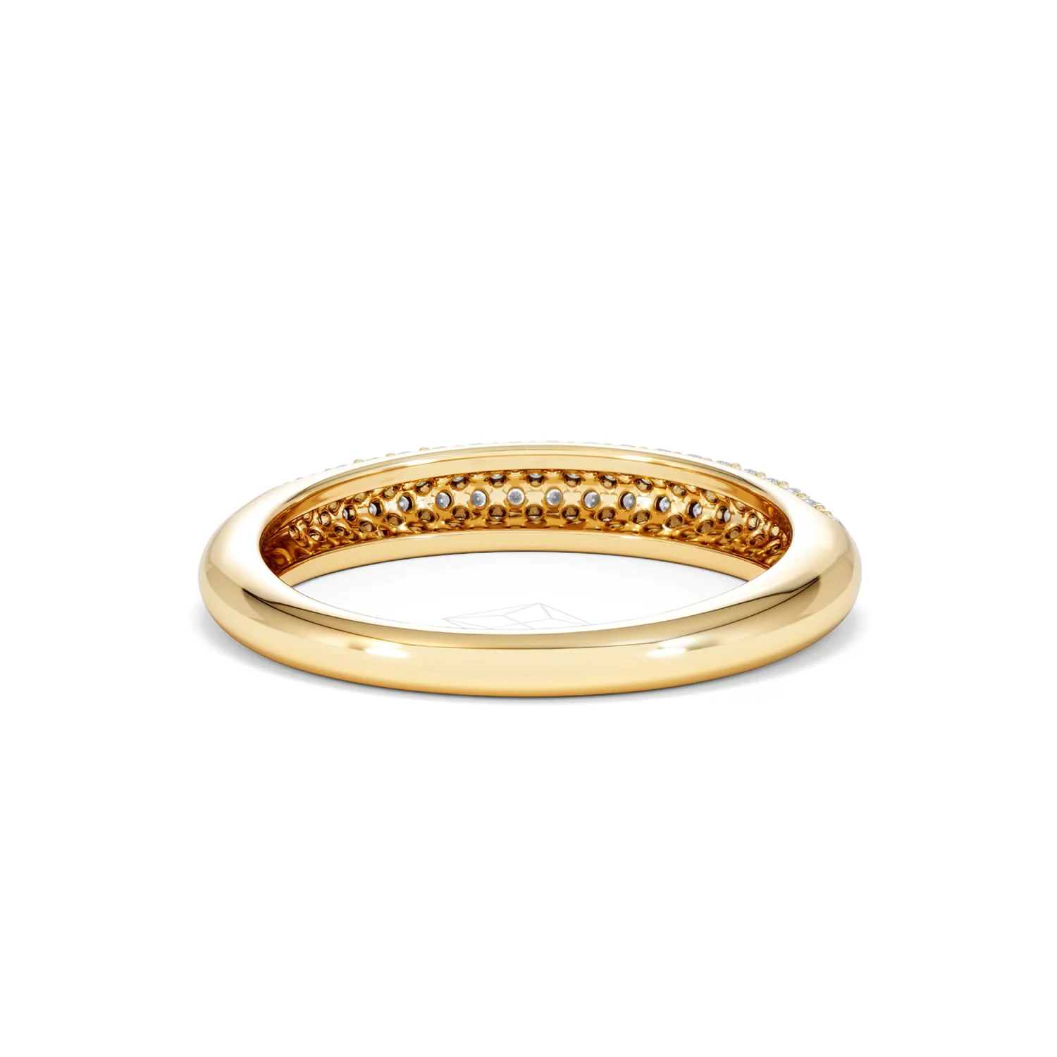 Lab Diamond Micro Pave Half Eternity Ring 0.50ct in 9k Gold - Image 48