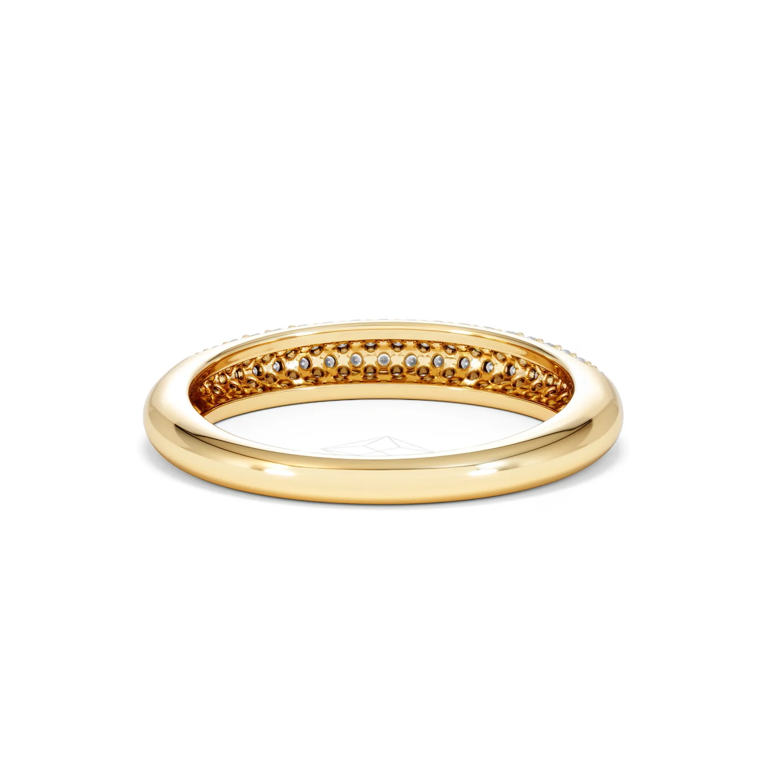 Lab Diamond Micro Pave Half Eternity Ring 0.50ct in 9k Gold - Image 49