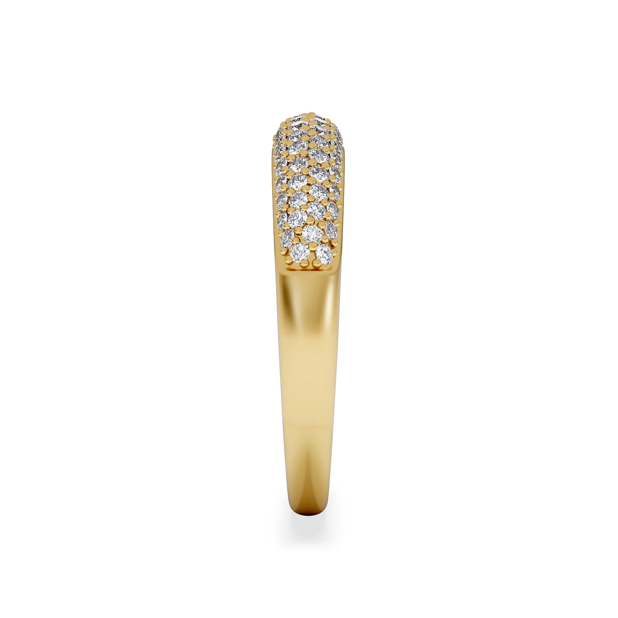 Lab Diamond Micro Pave Half Eternity Ring 0.50ct in 9k Gold - Image 5