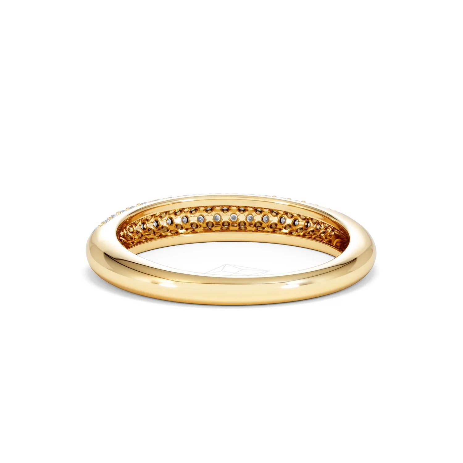 Lab Diamond Micro Pave Half Eternity Ring 0.50ct in 9k Gold - Image 54